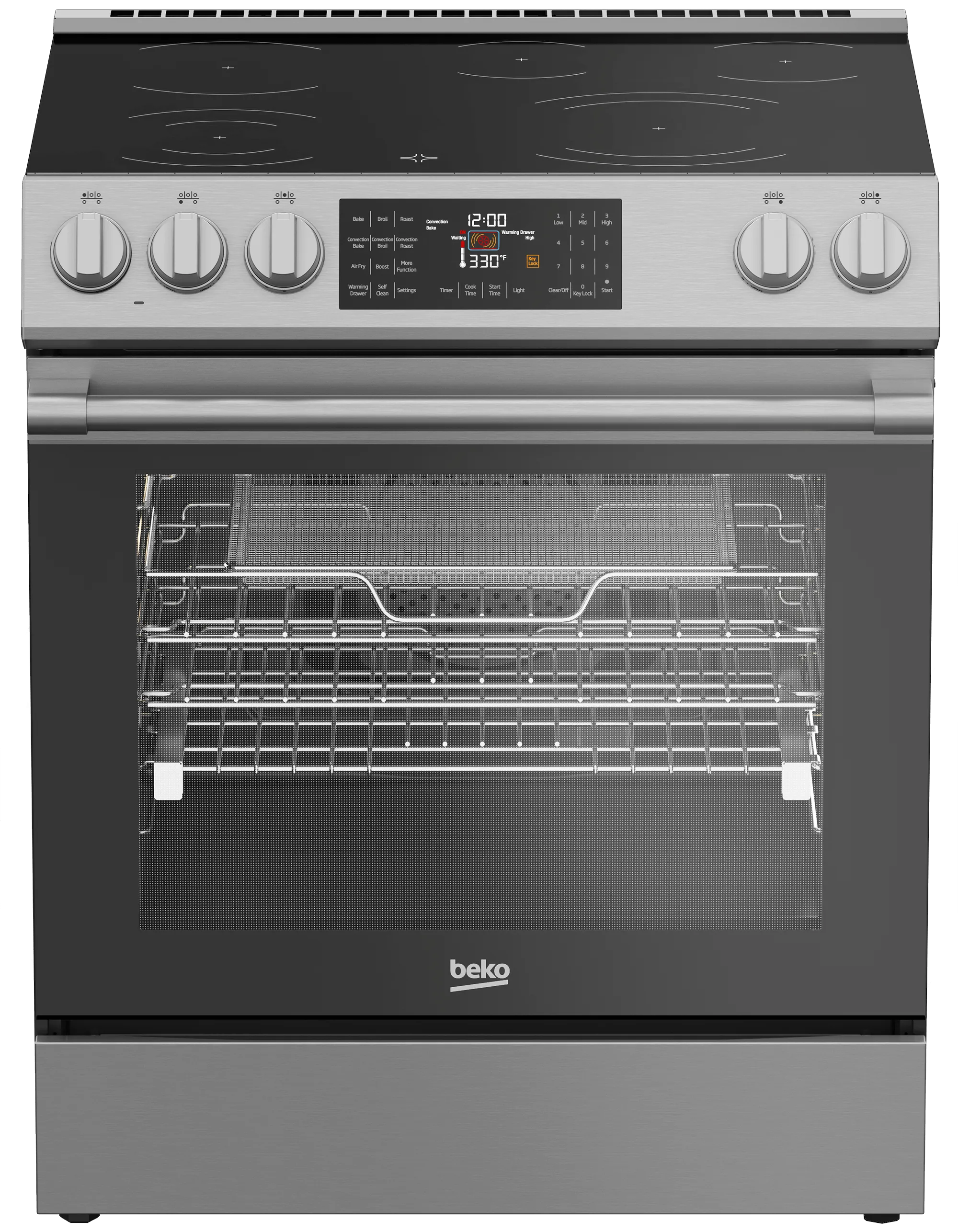 Beko SLER30524SS 30 Slide-In Range