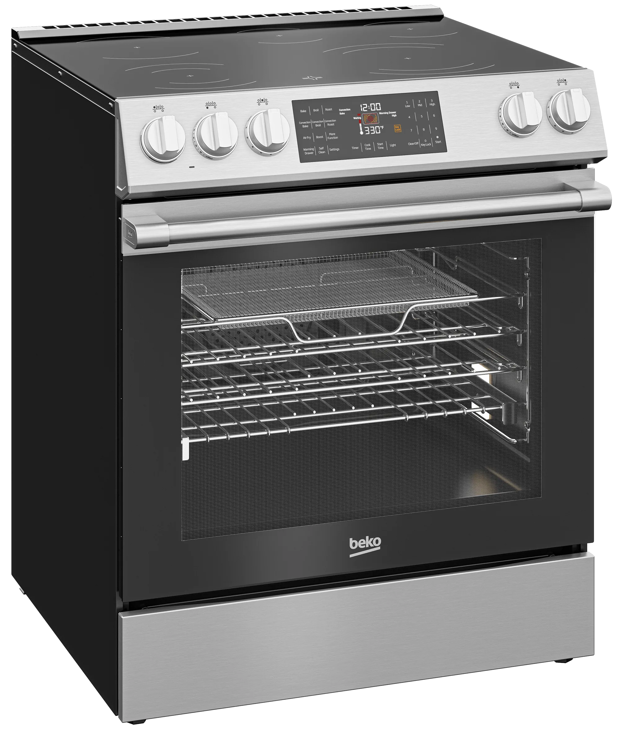 Beko SLER30524SS 30 Slide-In Range