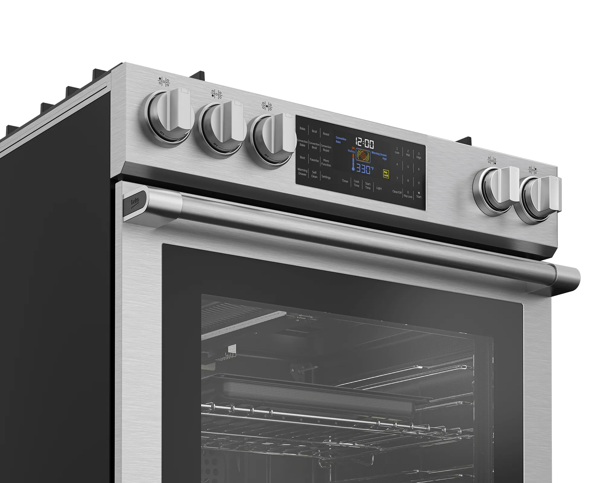 Beko SLGR30532SS 30 Stainless Steel Slide-In Gas Range
