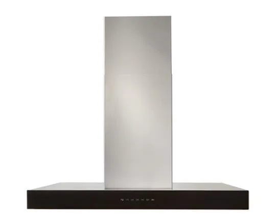 Best Range Hoods ICB3I36SBB Ispira 36-In. 650 Max Cfm Stainless Steel Island Range Hood With Purled&#8482; Light System And Black Glass