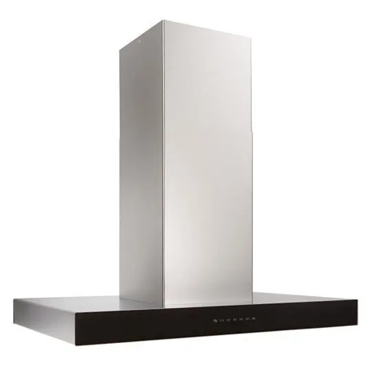 Best Range Hoods ICB3I36SBB Ispira 36-In. 650 Max Cfm Stainless Steel Island Range Hood With Purled&#8482; Light System And Black Glass