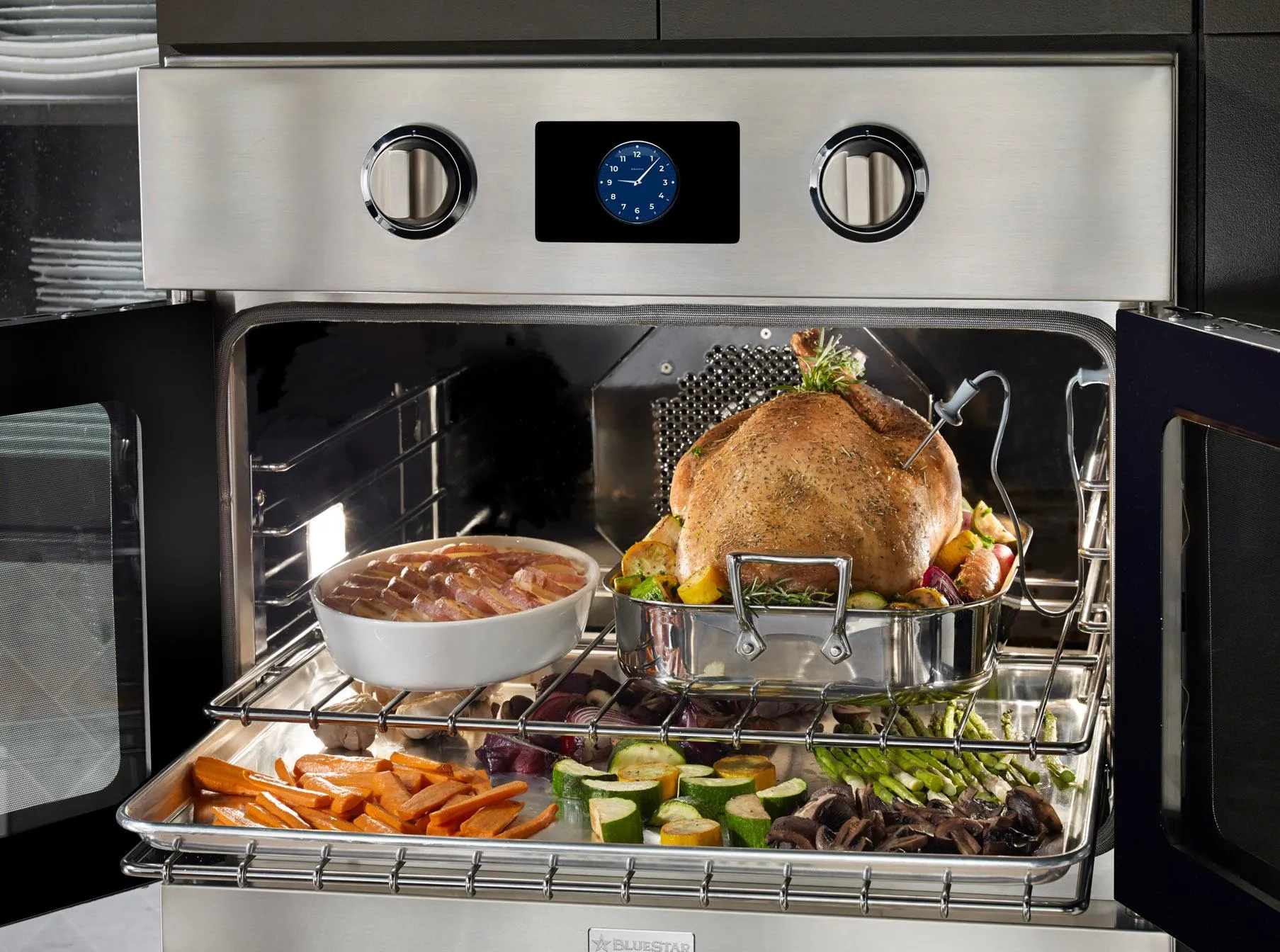 Bluestar BSEWO30DDV3 30 Electric Wall Oven With Drop Down Door