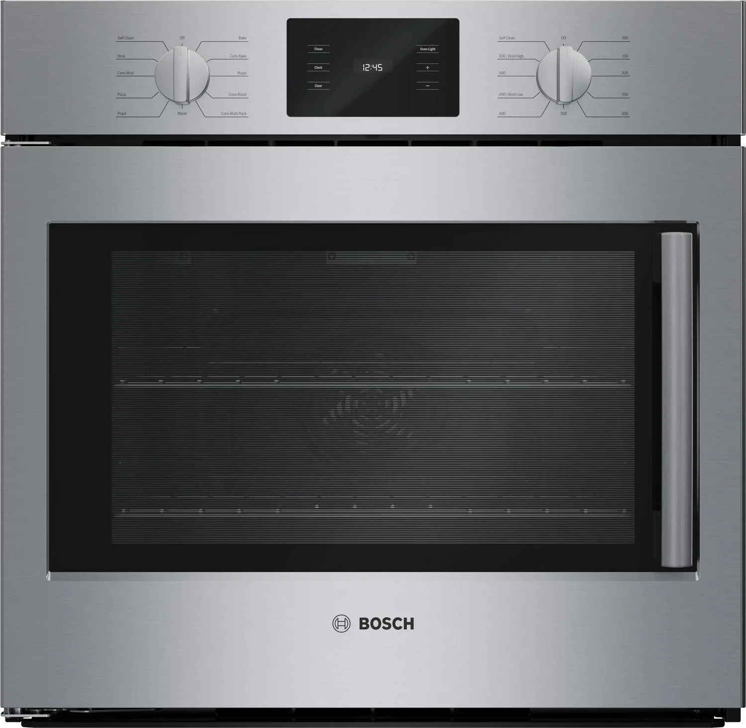 Bosch HBL5455LUC 500 Series Single Wall Oven 30 Left Sideopening Door. Stainless Steel