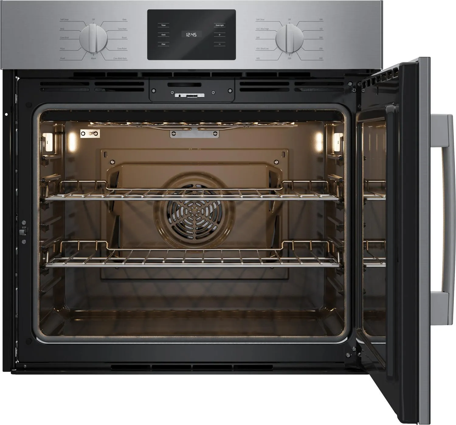 Bosch HBL5455RUC 500 Series Single Wall Oven 30 Right Sideopening Door. Stainless Steel