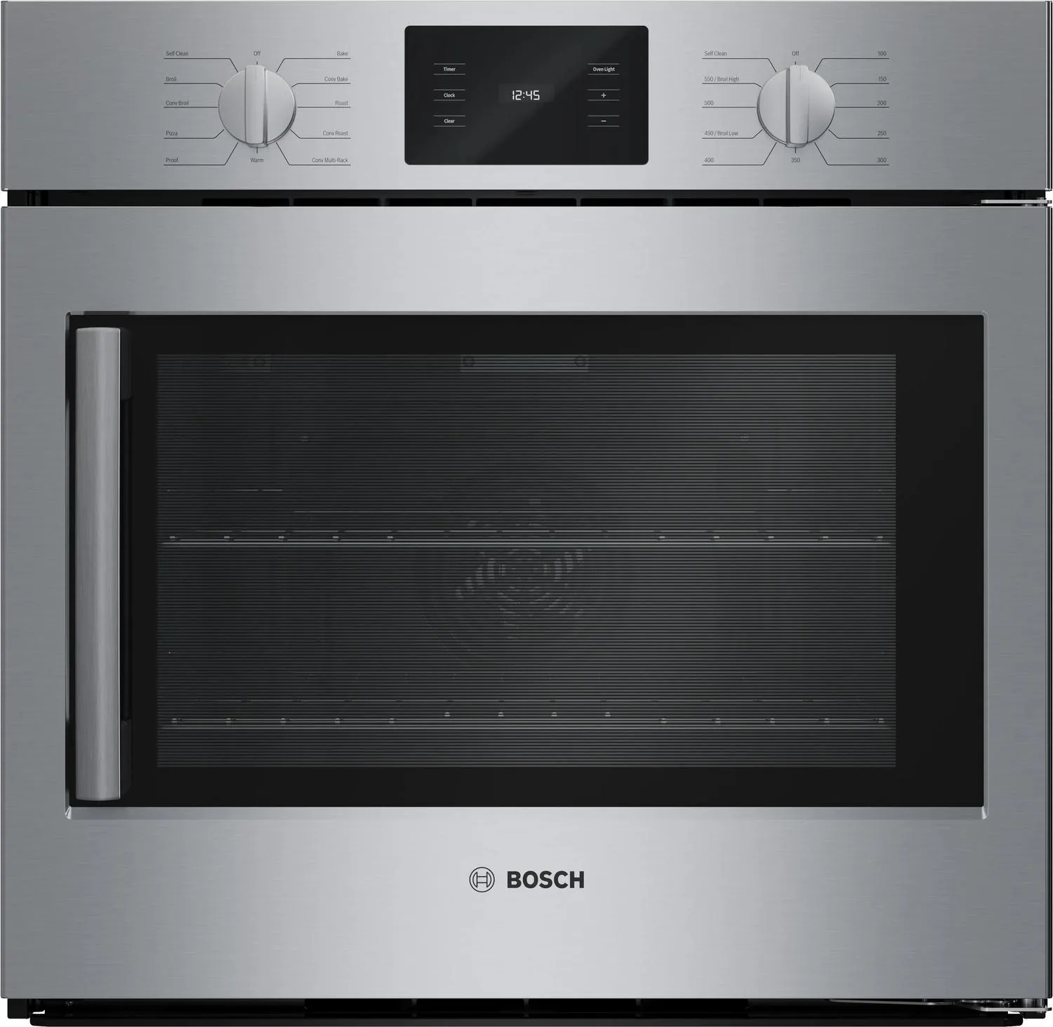 Bosch HBL5455RUC 500 Series Single Wall Oven 30 Right Sideopening Door. Stainless Steel