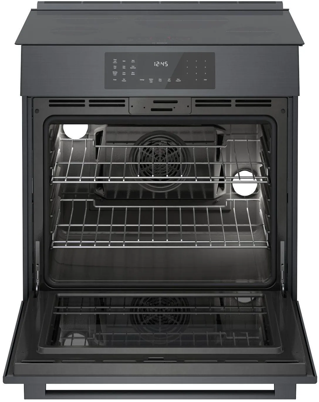 Bosch HII8047U 800 Series Induction Slide-In Range 30'' Black Stainless Steel Hii8047U
