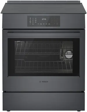 Bosch HII8047U 800 Series Induction Slide-In Range 30'' Black Stainless Steel Hii8047U