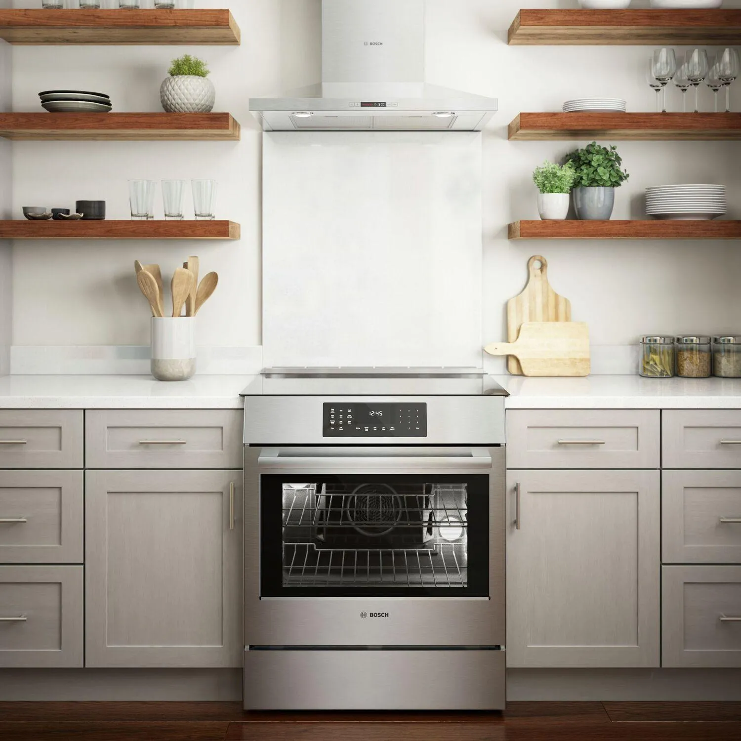 Bosch HII8057U 800 Series Induction Slide-In Range 30'' Stainless Steel Hii8057U