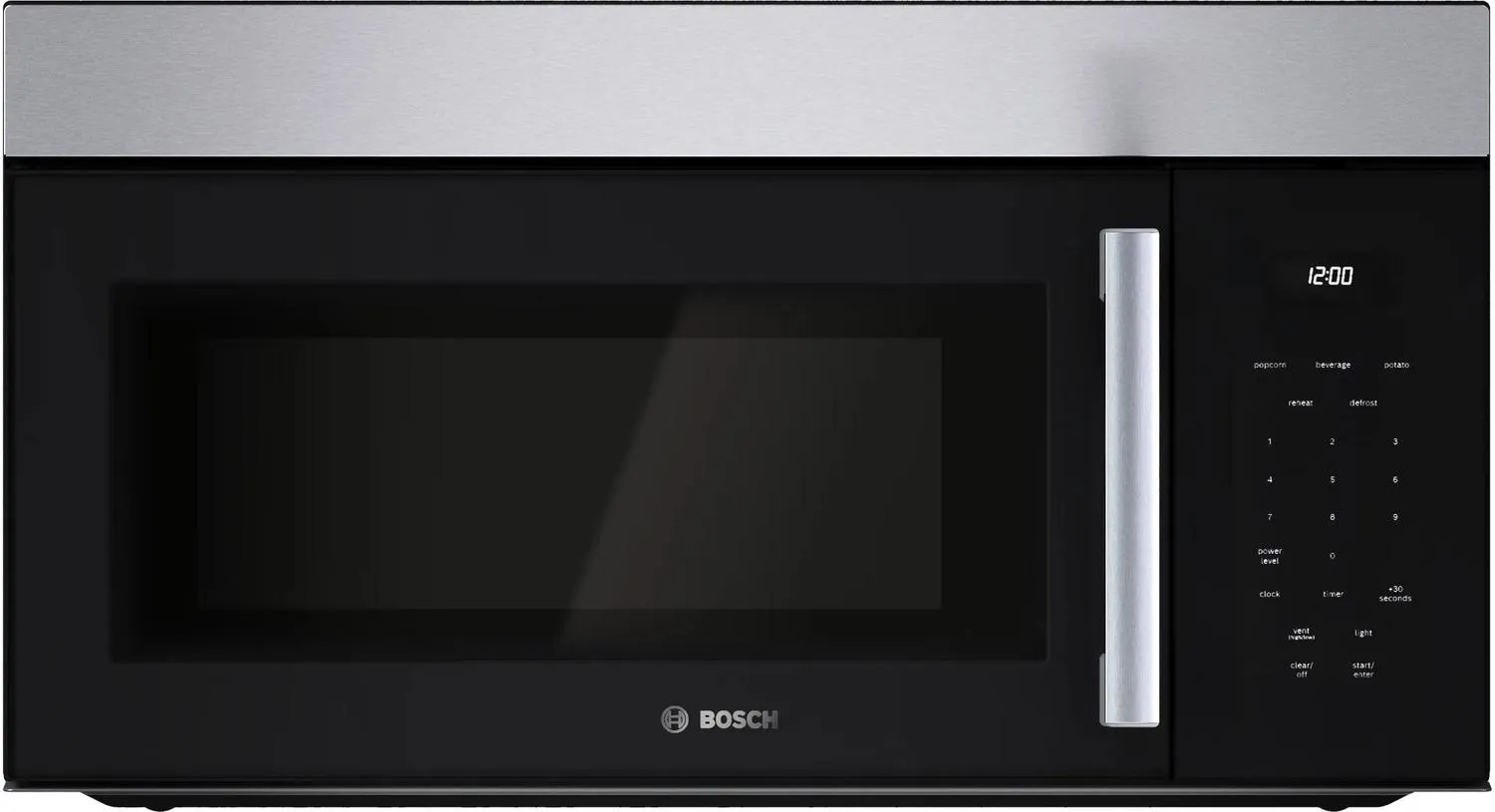 Bosch HMV1055U 100 Series Over-The-Range Microwave 30 Left Sideopening Door. Stainless Steel