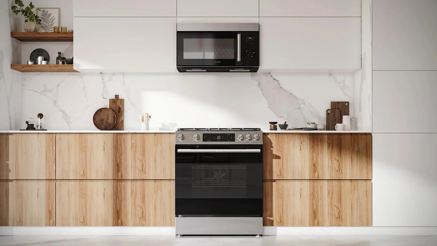 Bosch HMV1055U 100 Series Over-The-Range Microwave 30 Left Sideopening Door. Stainless Steel