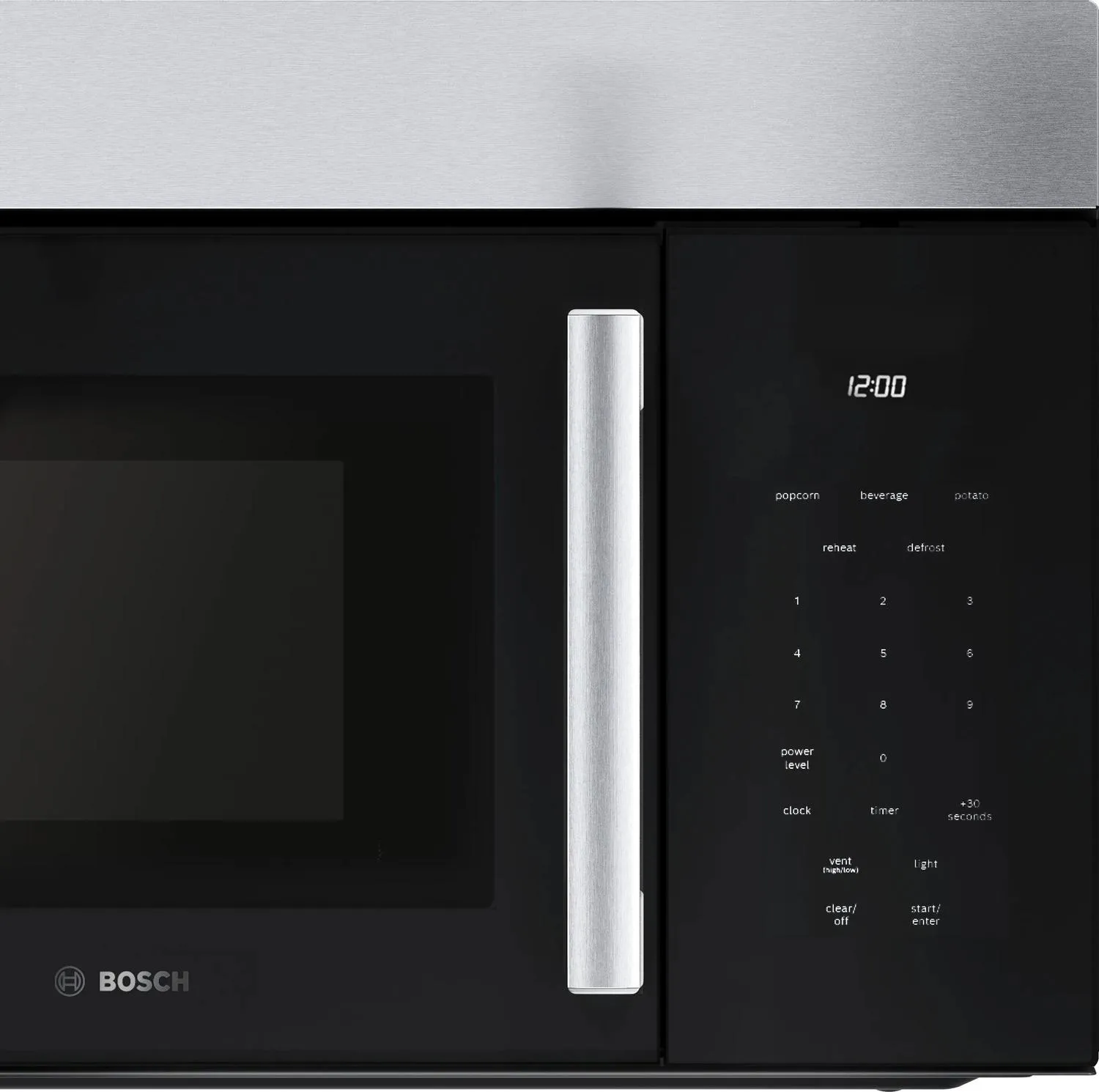 Bosch HMV1055U 100 Series Over-The-Range Microwave 30 Left Sideopening Door. Stainless Steel