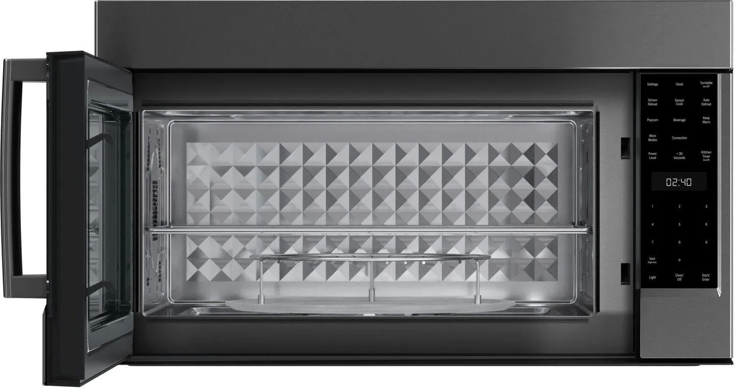 Bosch HMV8045U 800 Series Over-The-Range Microwave 30 Left Sideopening Door. Black Stainless Steel Hmv8045U