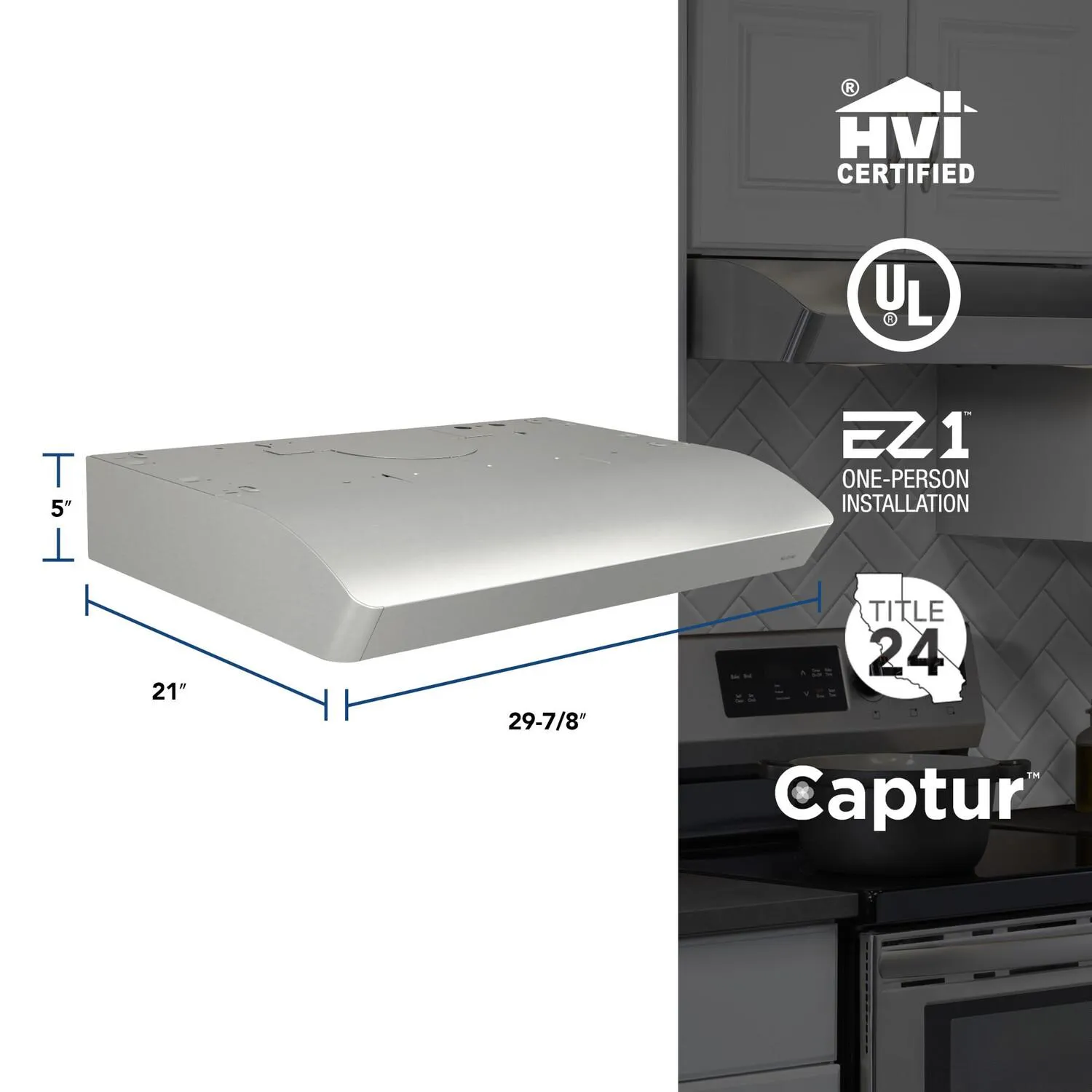Broan MTR130SS Broan 30-Inch Convertible Under-Cabinet Range Hood. Stainless Steel
