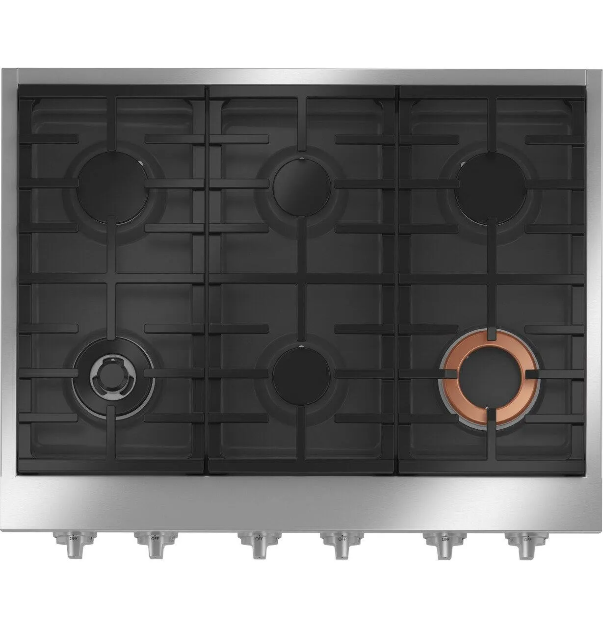 Cafe CGU366P2TS1 Caf&#8482; 36 Commercial-Style Gas Rangetop With 6 Burners (Natural Gas)