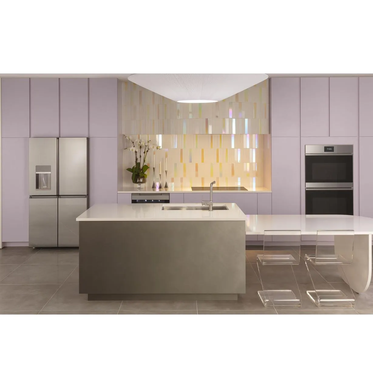 Cafe CTD90DM2NS5 Caf&#8482; Minimal Series 30 Smart Built-In Convection Double Wall Oven In Platinum Glass