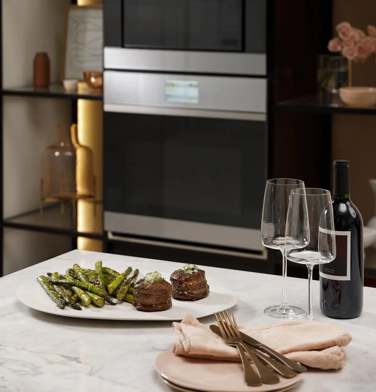Cafe CTD90DM2NS5 Caf&#8482; Minimal Series 30 Smart Built-In Convection Double Wall Oven In Platinum Glass