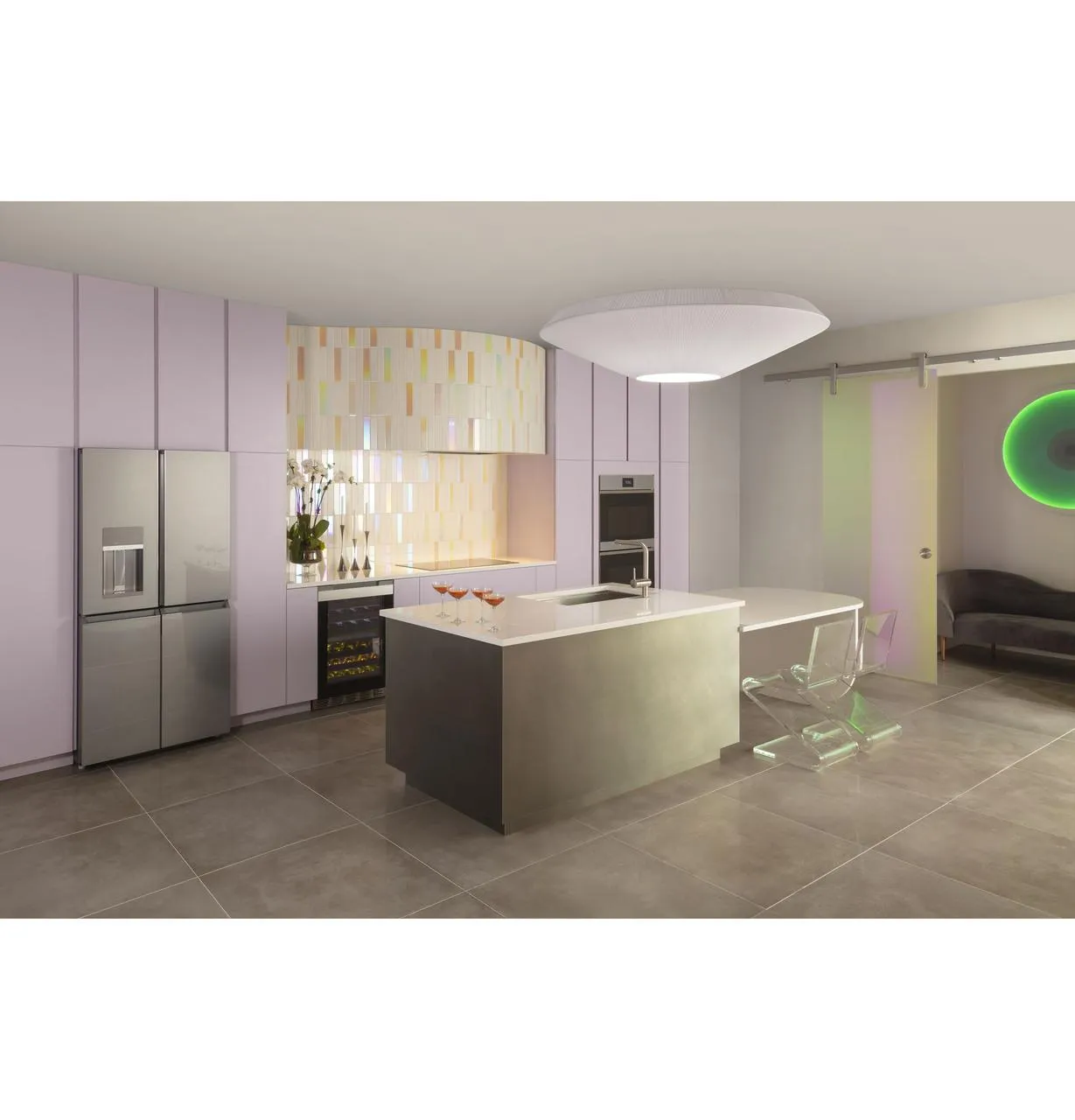 Cafe CTD90DM2NS5 Caf&#8482; Minimal Series 30 Smart Built-In Convection Double Wall Oven In Platinum Glass