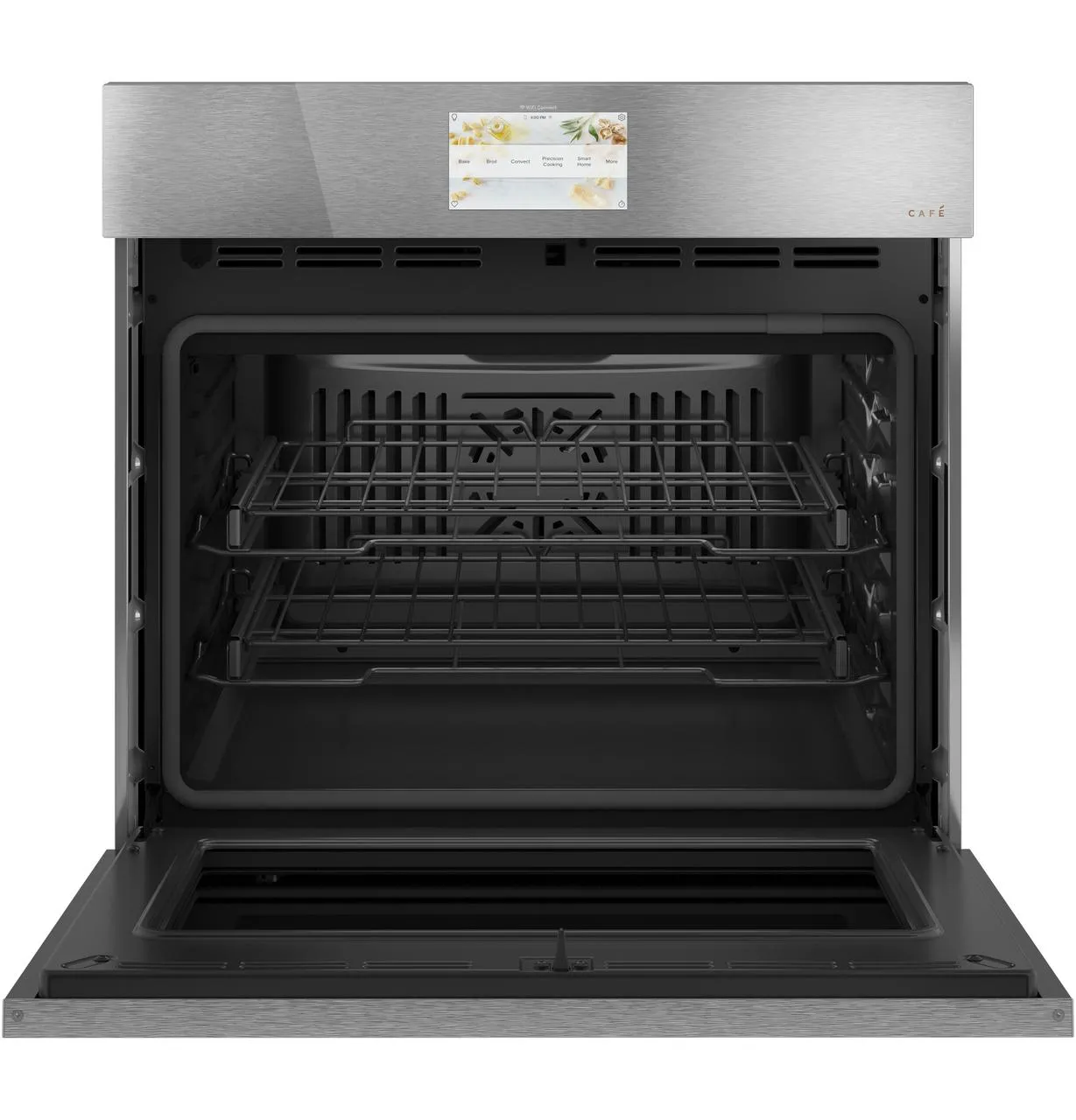 Cafe CTS90DM2NS5 Caf&#8482; Minimal Series 30 Smart Built-In Convection Single Wall Oven In Platinum Glass