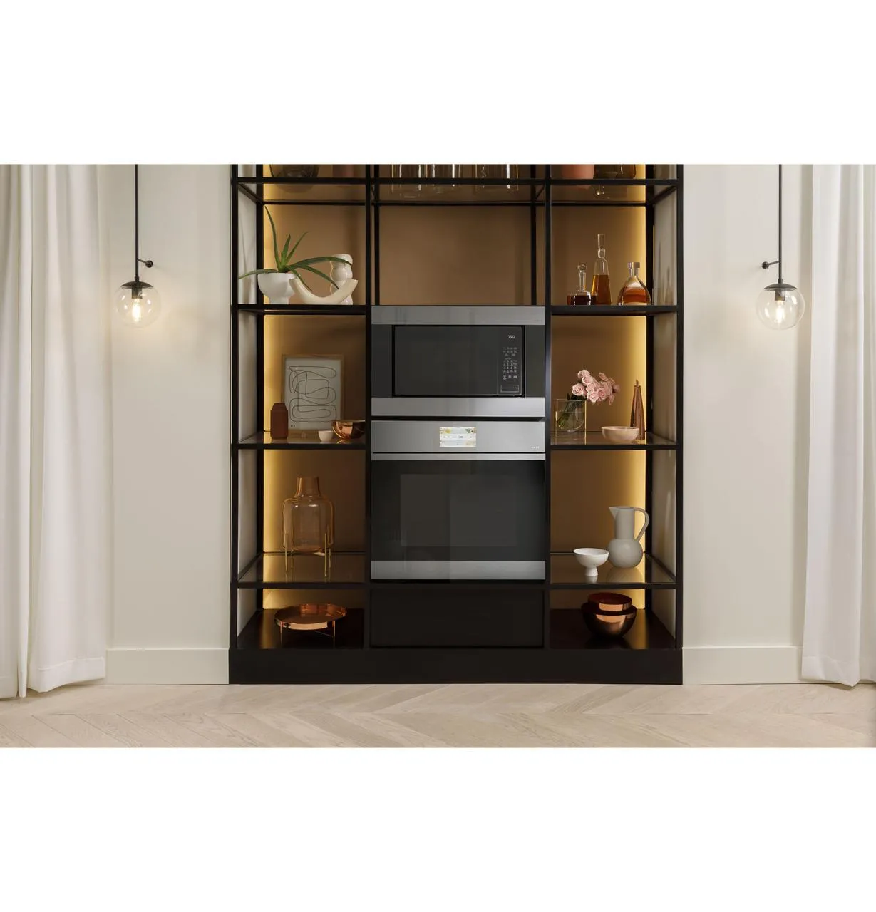 Cafe CTS90DM2NS5 Caf&#8482; Minimal Series 30 Smart Built-In Convection Single Wall Oven In Platinum Glass