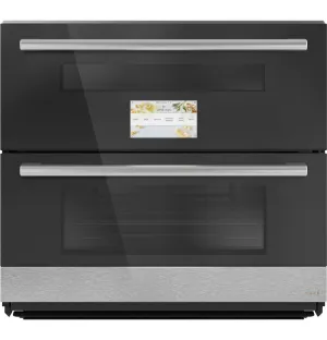 Cafe CTS92DM2NS5 Caf&#8482; 30 Smart Built-In Twin Flex Single Wall Oven In Platinum Glass