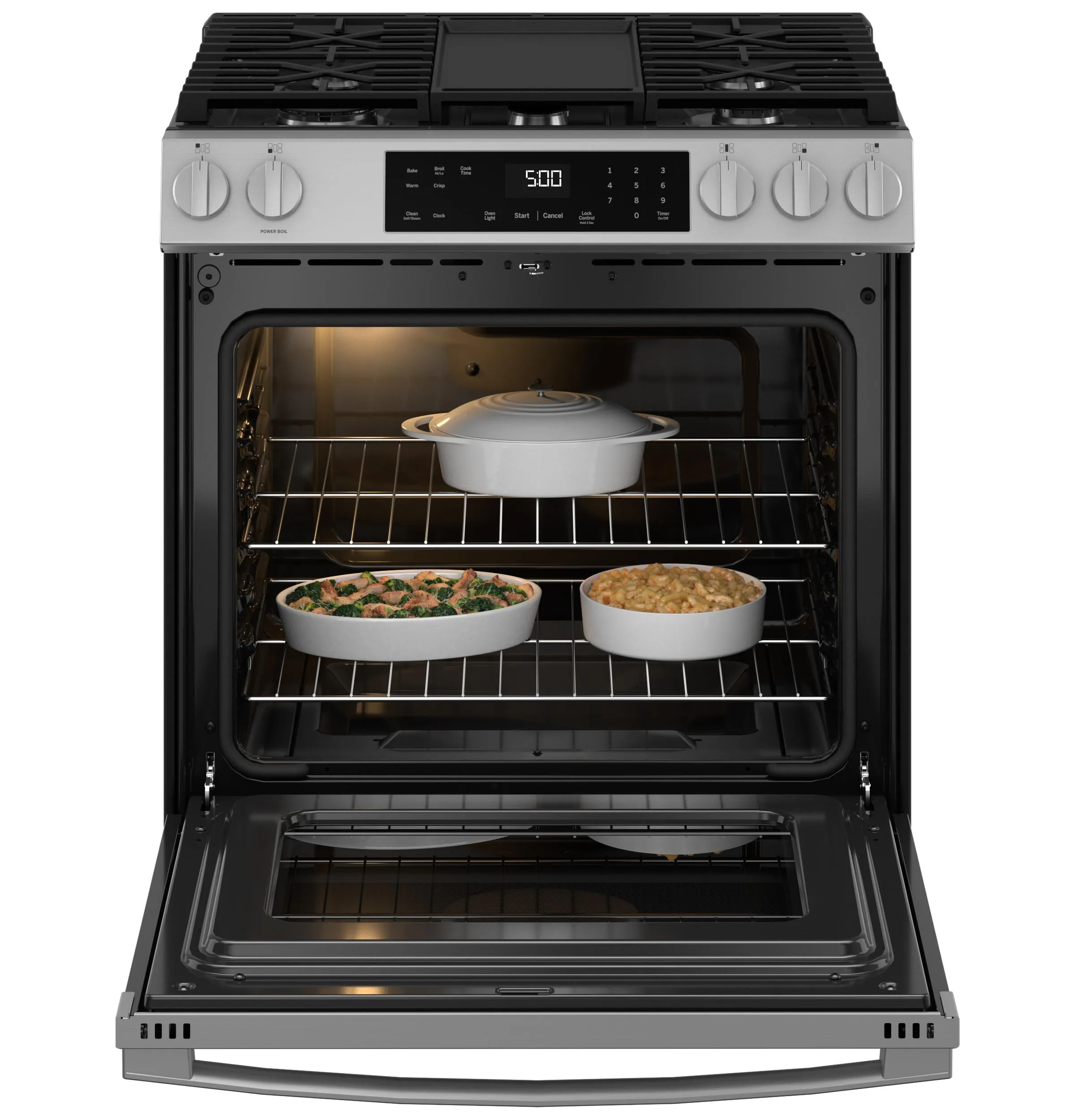 Ge Appliances GGS500PVSS Ge 30 Slide-In Front-Control Gas Range With Crisp Mode