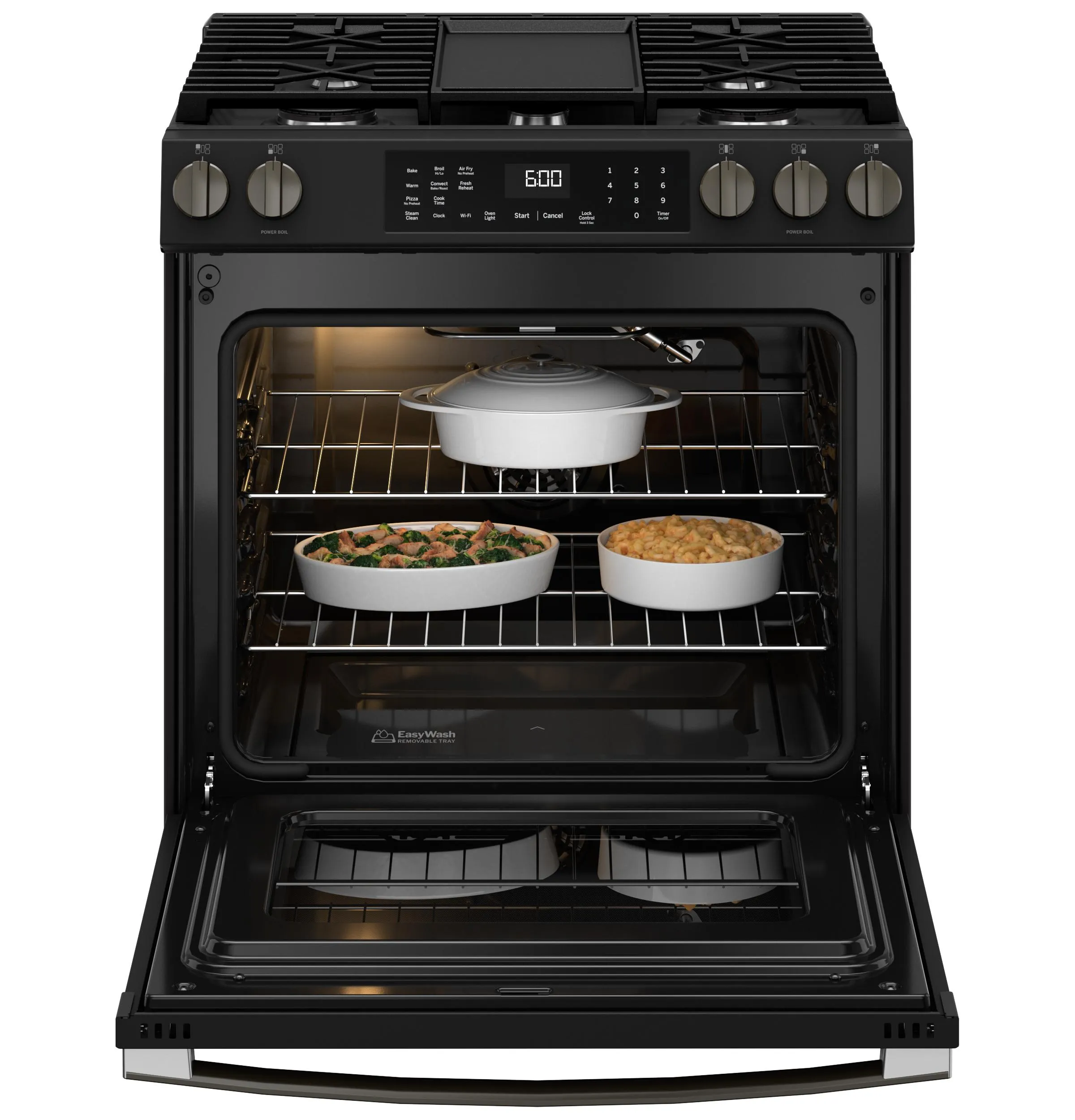 Ge Appliances GGS600AVDS Ge 30 Slide-In Front-Control Convection Gas Range With No Preheat Air Fry And Easywash&#8482; Oven Tray