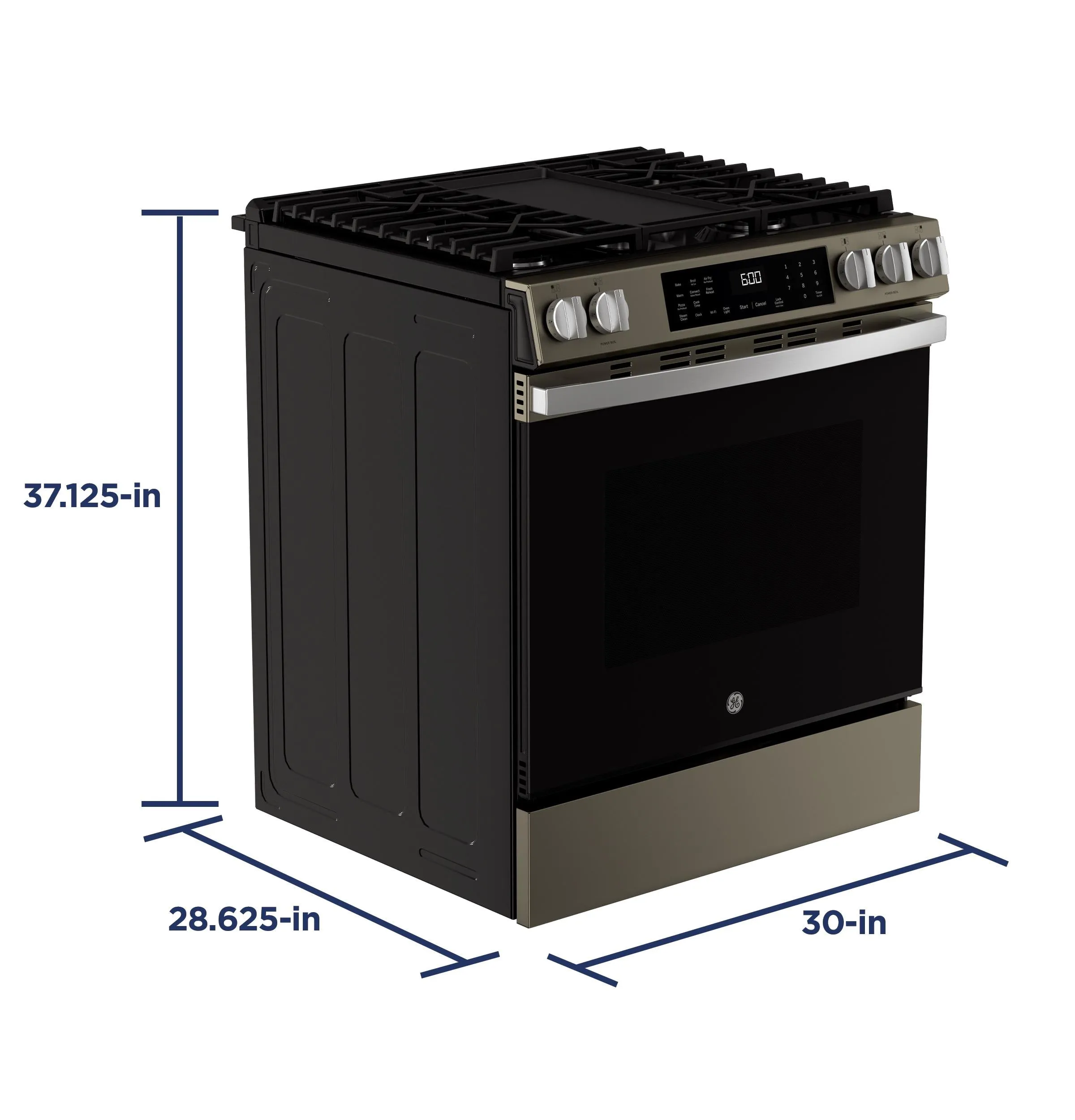 Ge Appliances GGS600AVES Ge 30 Slide-In Front-Control Convection Gas Range With No Preheat Air Fry And Easywash&#8482; Oven Tray