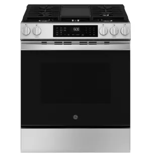 Ge Appliances GGS600AVFS Ge 30 Slide-In Front-Control Convection Gas Range With No Preheat Air Fry And Easywash&#8482; Oven Tray