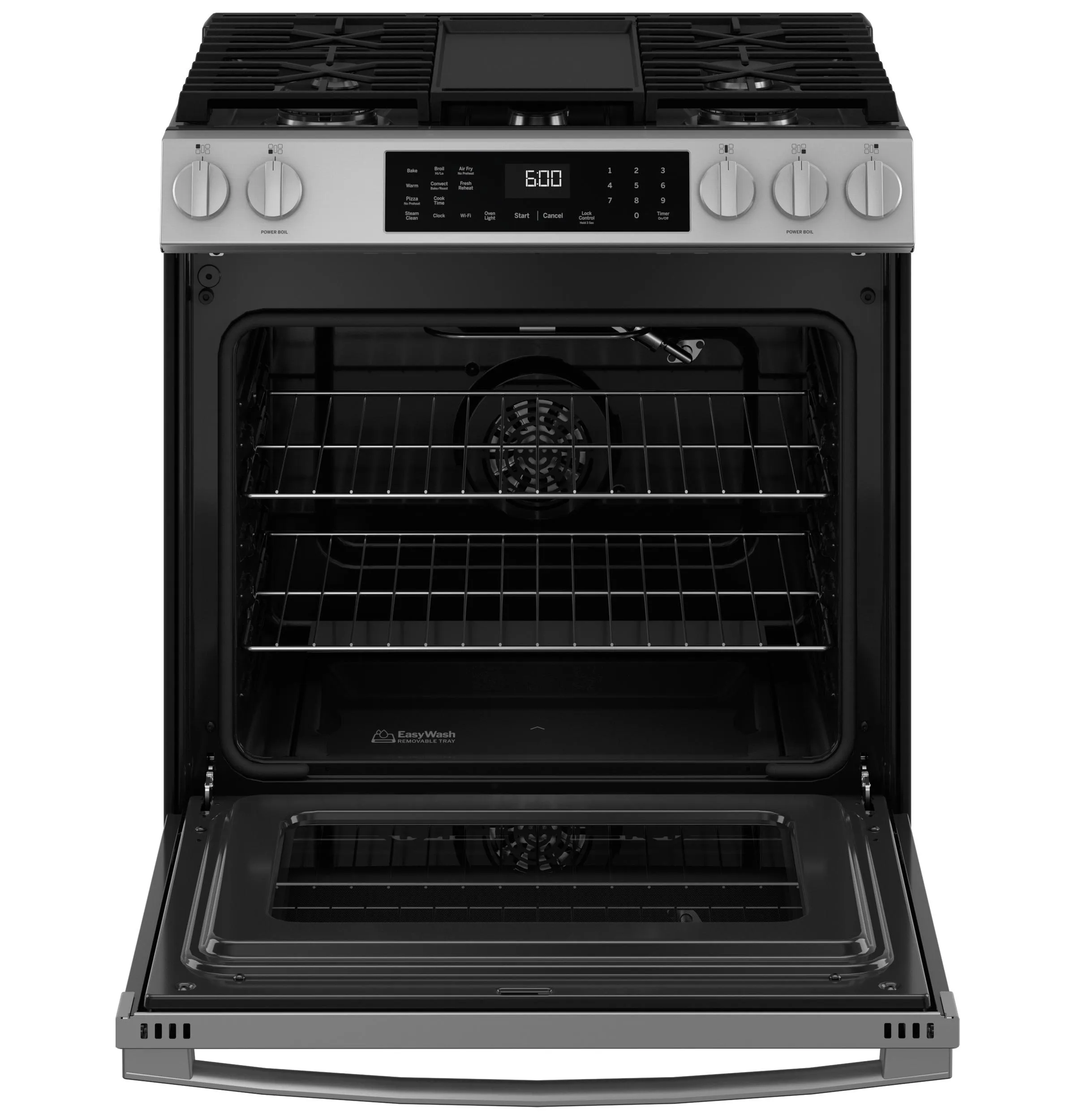 Ge Appliances GGS600AVFS Ge 30 Slide-In Front-Control Convection Gas Range With No Preheat Air Fry And Easywash&#8482; Oven Tray