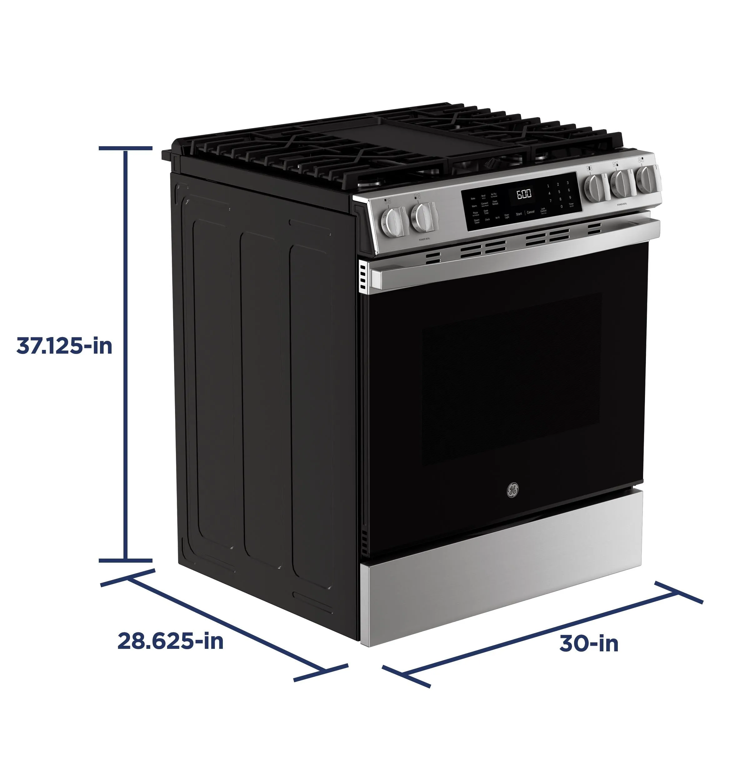 Ge Appliances GGS600AVFS Ge 30 Slide-In Front-Control Convection Gas Range With No Preheat Air Fry And Easywash&#8482; Oven Tray