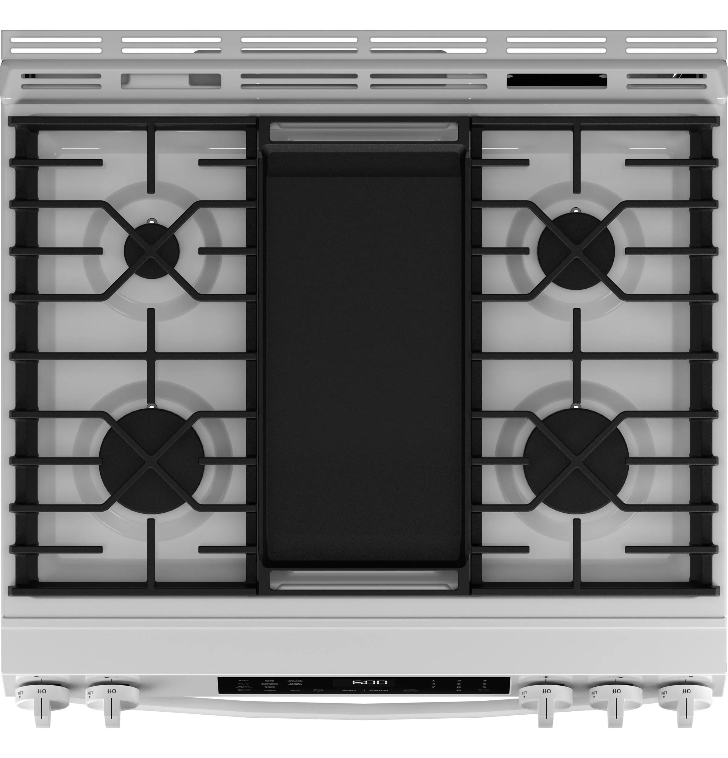Ge Appliances GGS600AVWW Ge 30 Slide-In Front-Control Convection Gas Range With No Preheat Air Fry And Easywash&#8482; Oven Tray