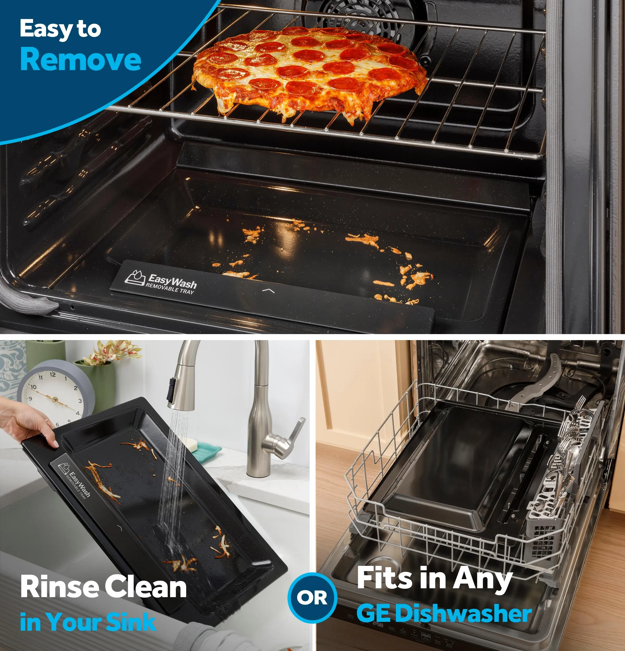 Ge Appliances GGS600AVWW Ge 30 Slide-In Front-Control Convection Gas Range With No Preheat Air Fry And Easywash&#8482; Oven Tray