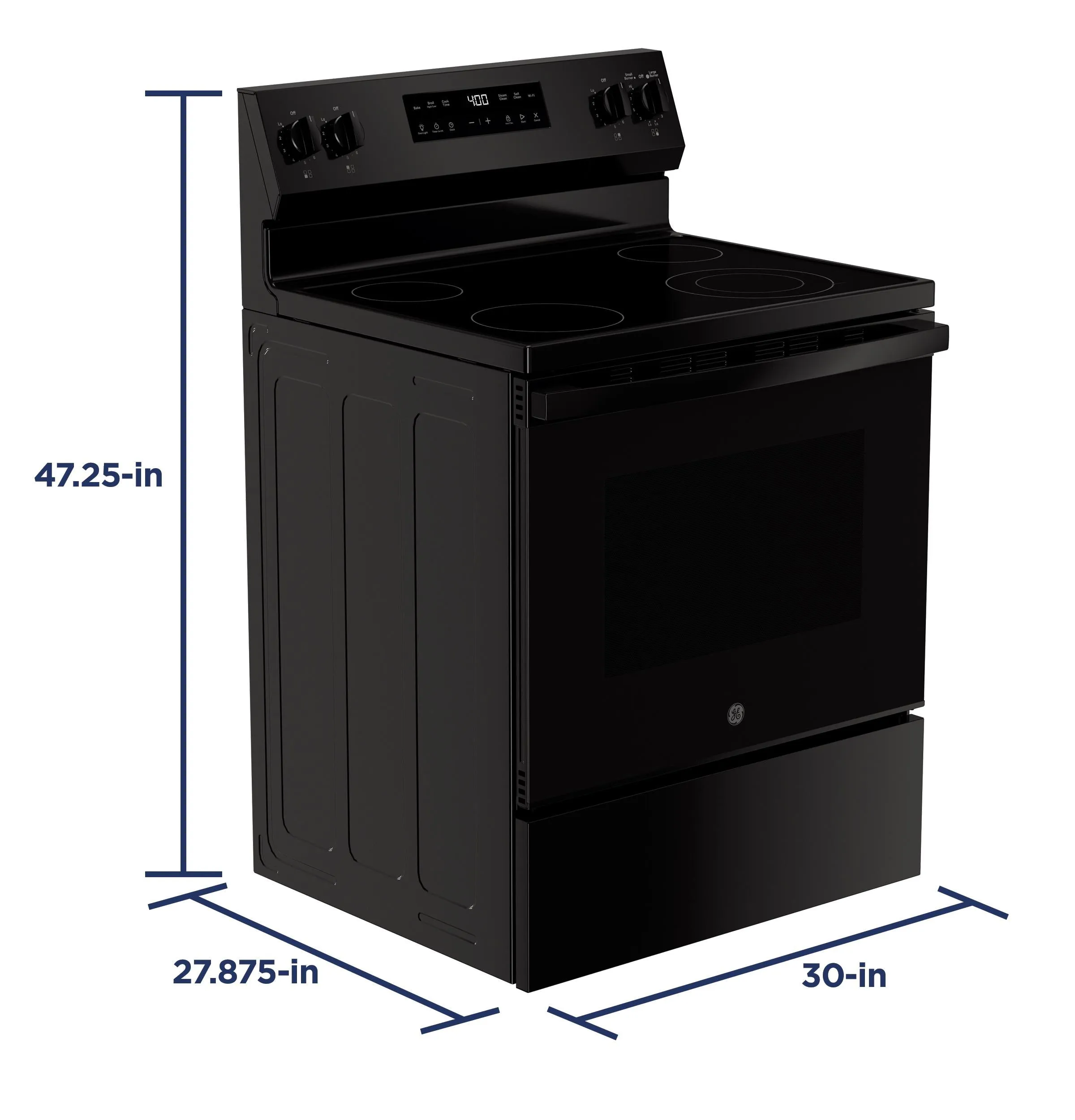 Ge Appliances GRF400PVBB Ge 30 Free-Standing Electric Range