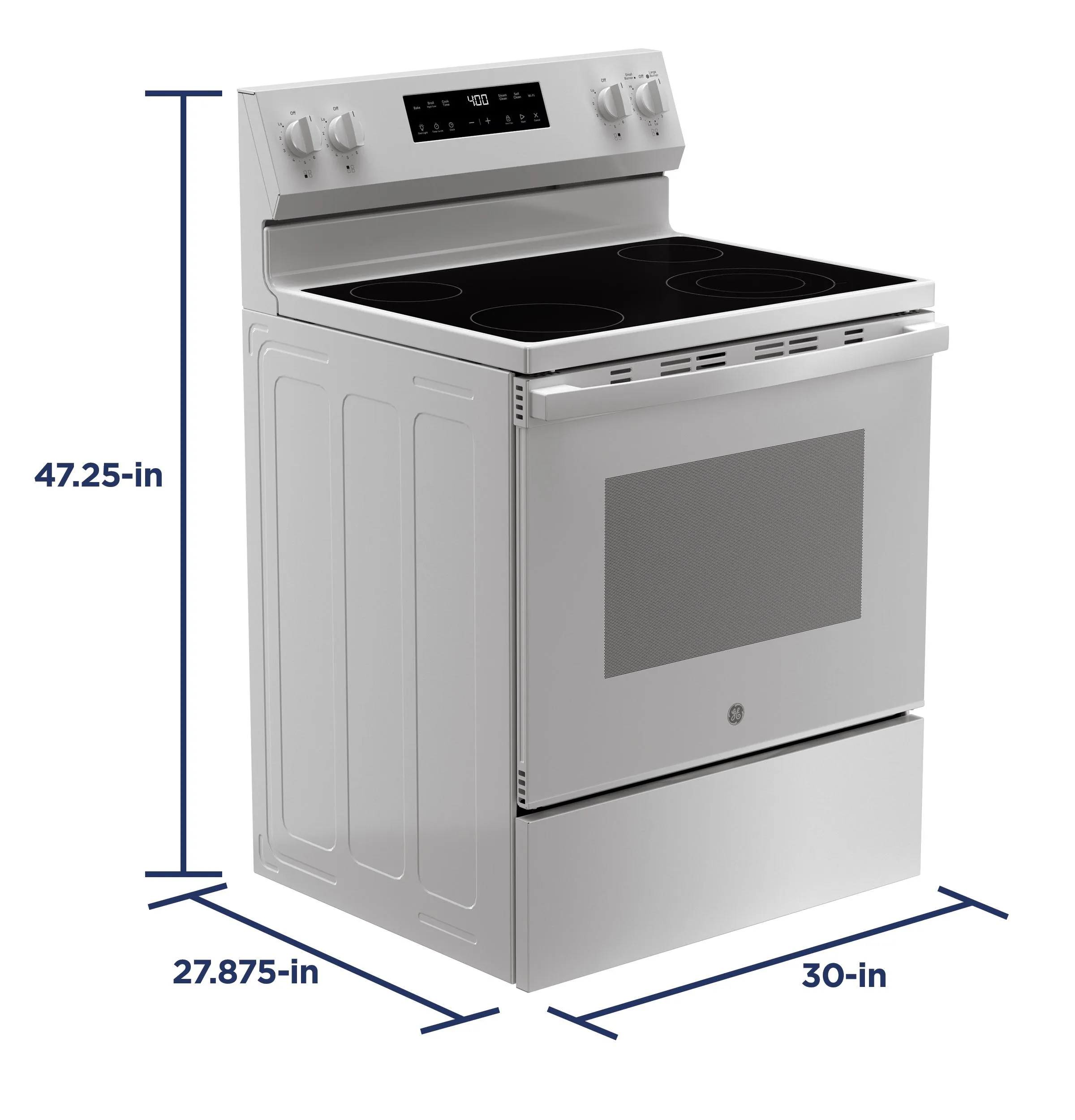 Ge Appliances GRF400PVWW Ge 30 Free-Standing Electric Range