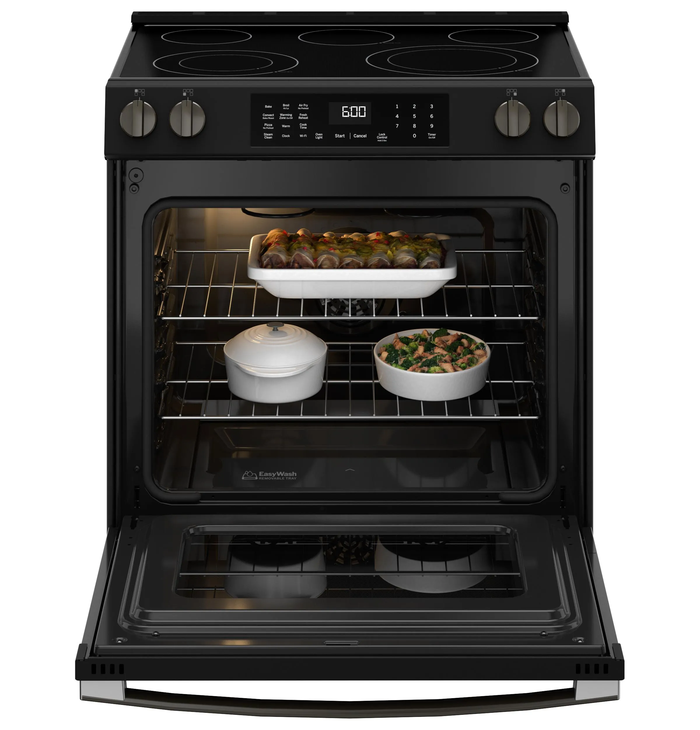 Ge Appliances GRS600AVDS Ge 30 Slide-In Electric Convection Range With No Preheat Air Fry And Easywash&#8482; Oven Tray