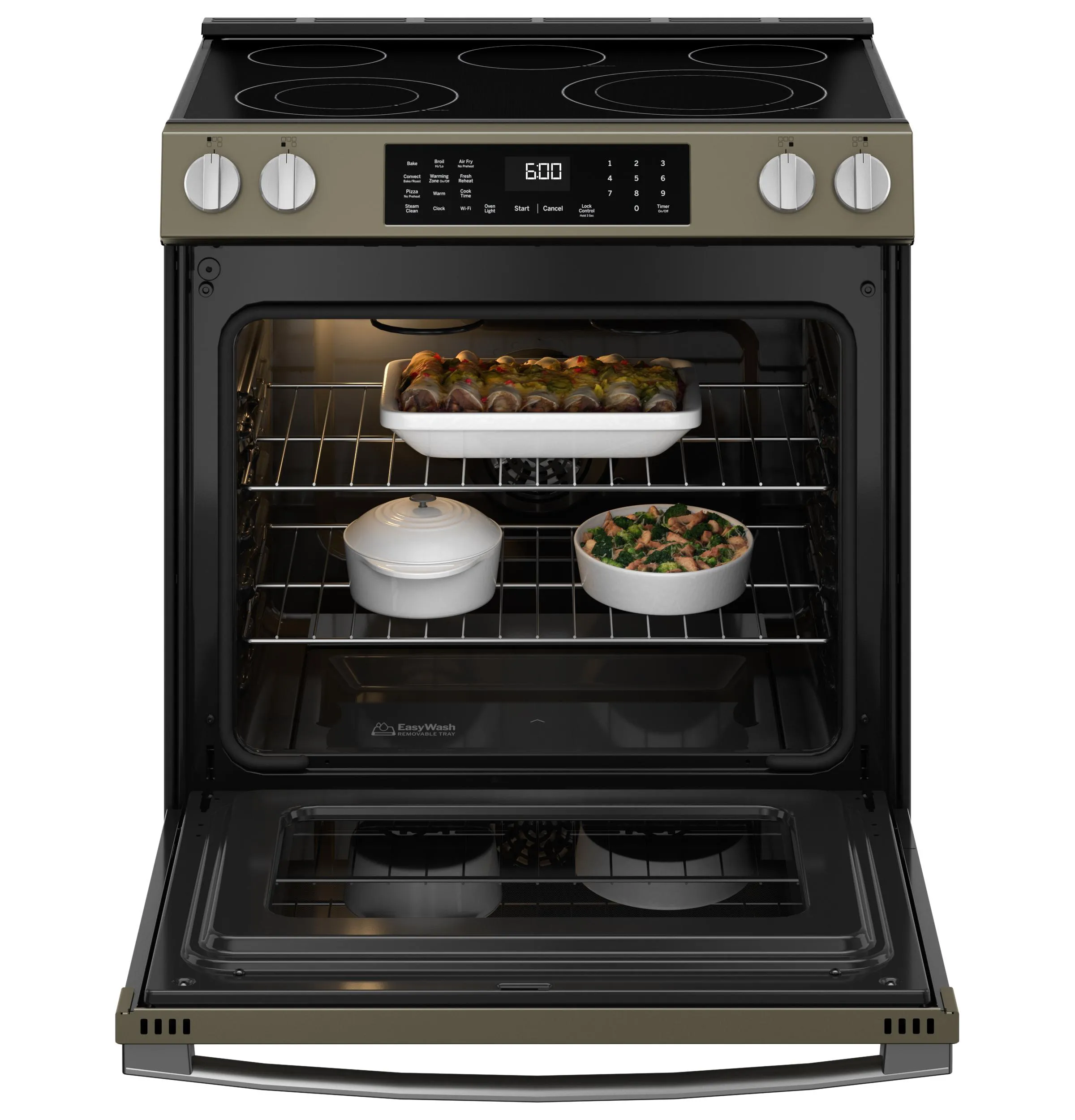 Ge Appliances GRS600AVES Ge 30 Slide-In Electric Convection Range With No Preheat Air Fry And Easywash&#8482; Oven Tray
