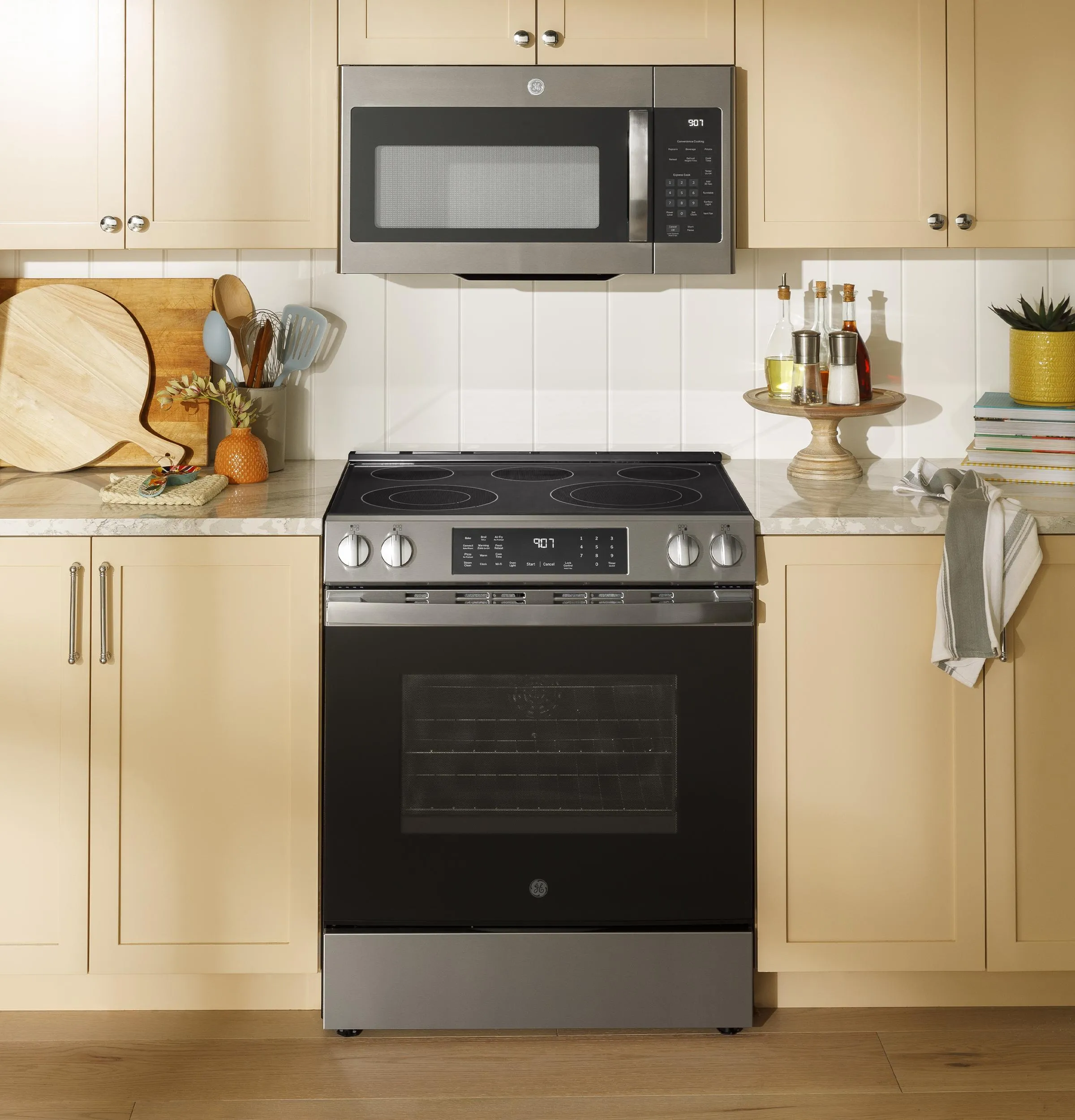 Ge Appliances GRS600AVFS Ge 30 Slide-In Electric Convection Range With No Preheat Air Fry And Easywash&#8482; Oven Tray