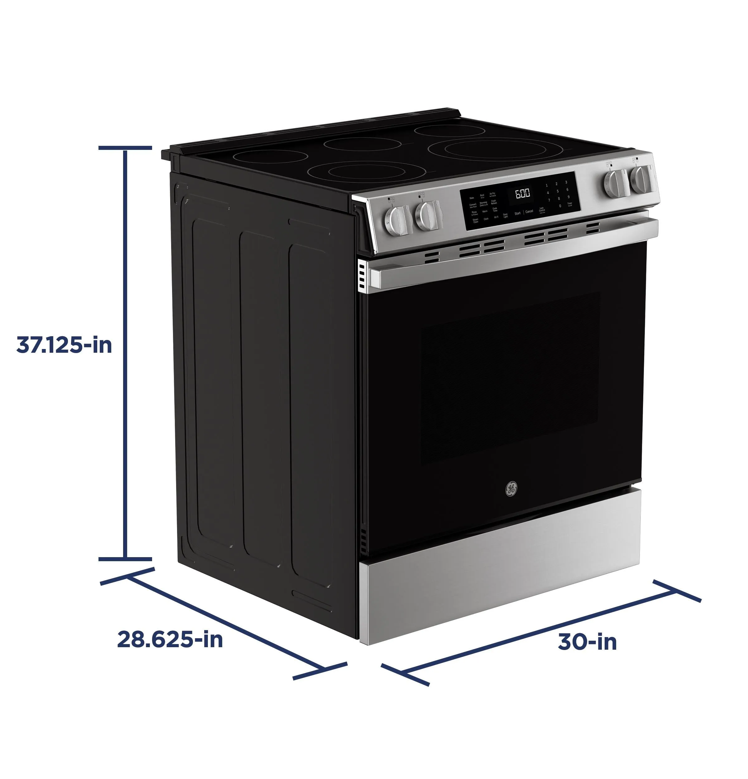 Ge Appliances GRS600AVFS Ge 30 Slide-In Electric Convection Range With No Preheat Air Fry And Easywash&#8482; Oven Tray