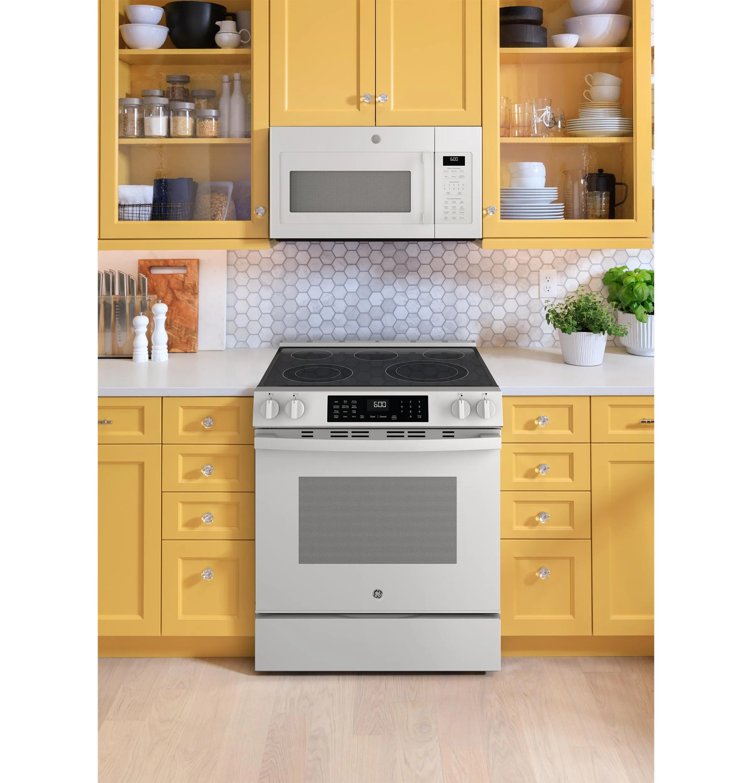 Ge Appliances GRS600AVWW Ge 30 Slide-In Electric Convection Range With No Preheat Air Fry And Easywash&#8482; Oven Tray