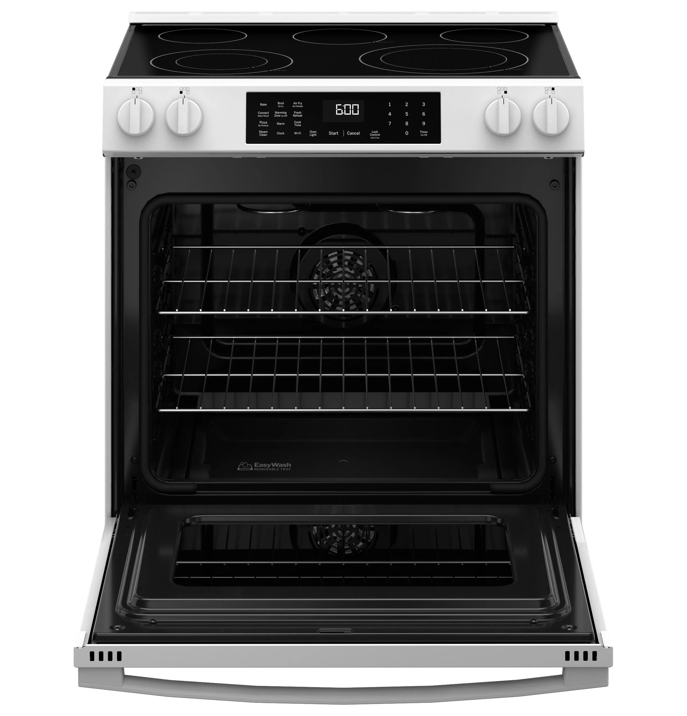 Ge Appliances GRS600AVWW Ge 30 Slide-In Electric Convection Range With No Preheat Air Fry And Easywash&#8482; Oven Tray