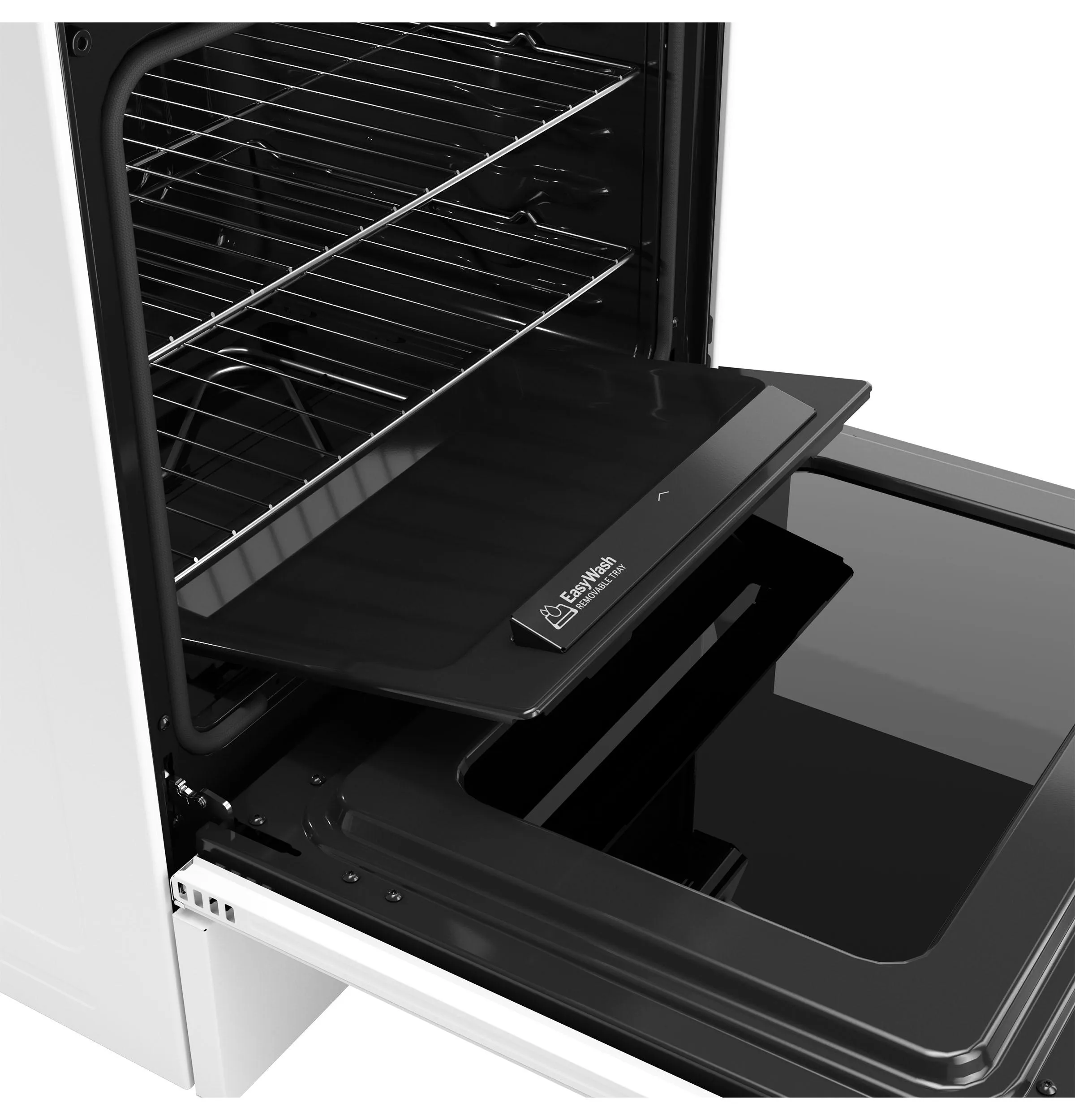 Ge Appliances GRS600AVWW Ge 30 Slide-In Electric Convection Range With No Preheat Air Fry And Easywash&#8482; Oven Tray