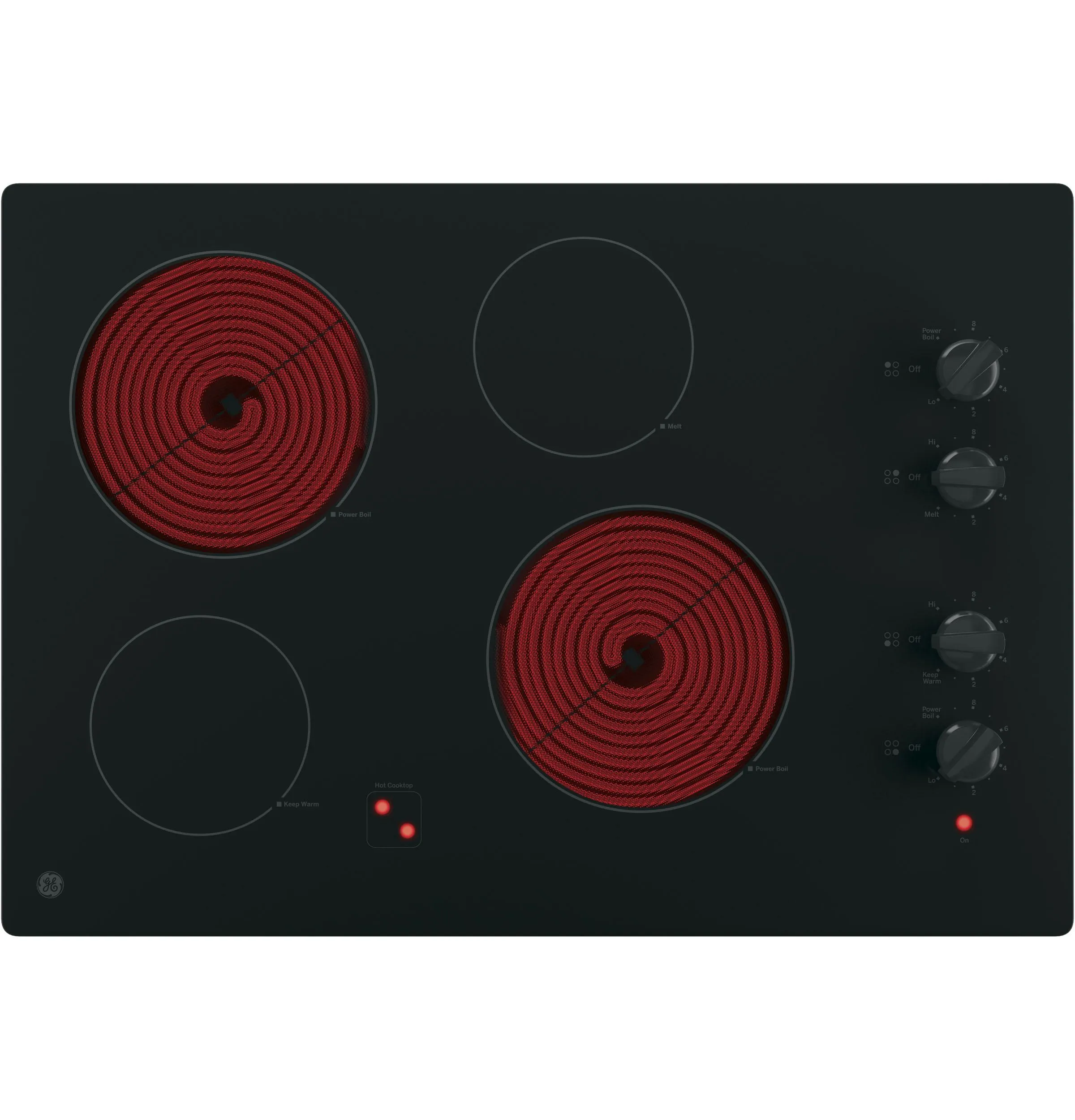 Ge Appliances JP3030DWBB Ge 30 Built-In Knob Control Electric Cooktop