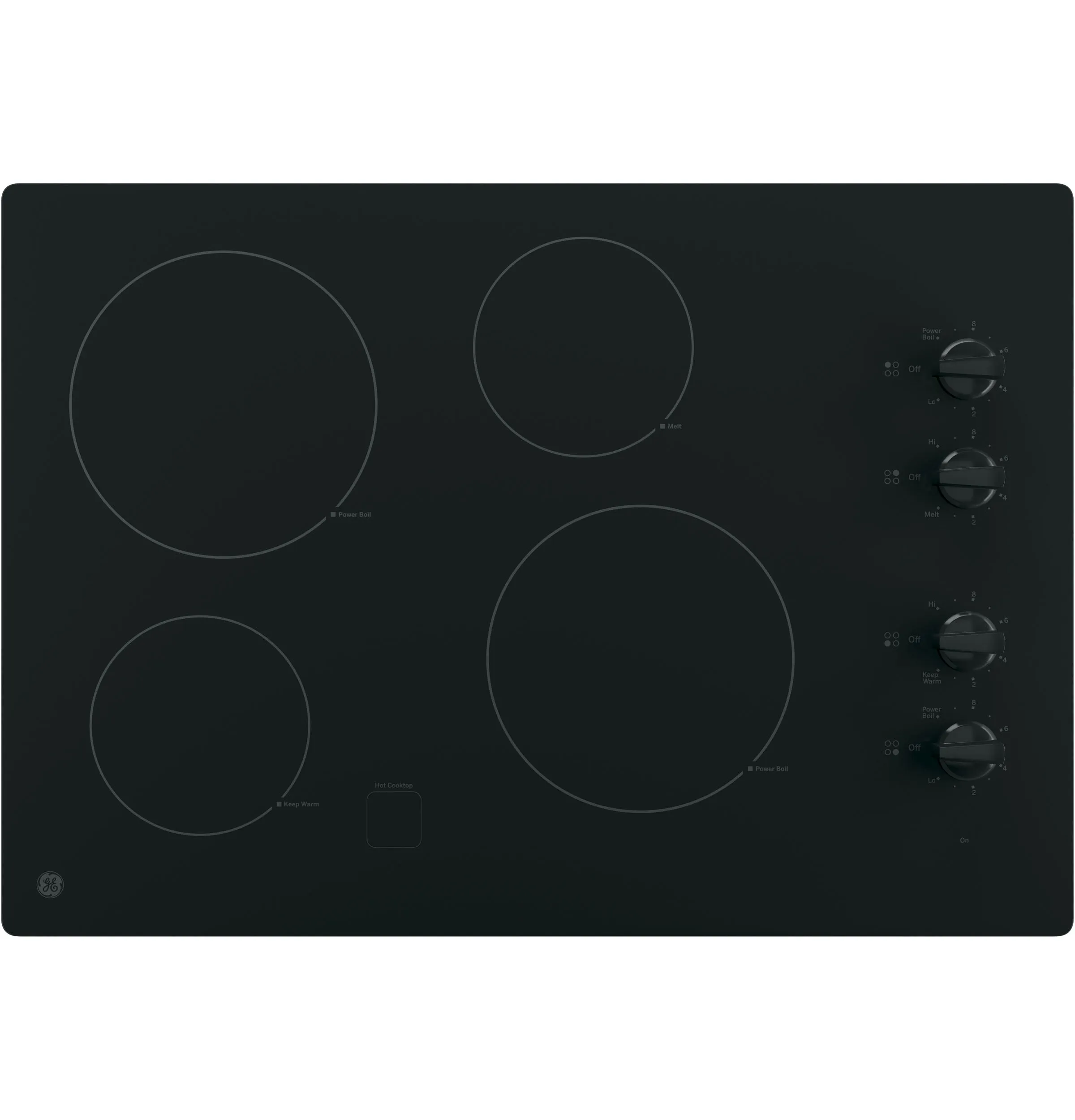 Ge Appliances JP3030DWBB Ge 30 Built-In Knob Control Electric Cooktop