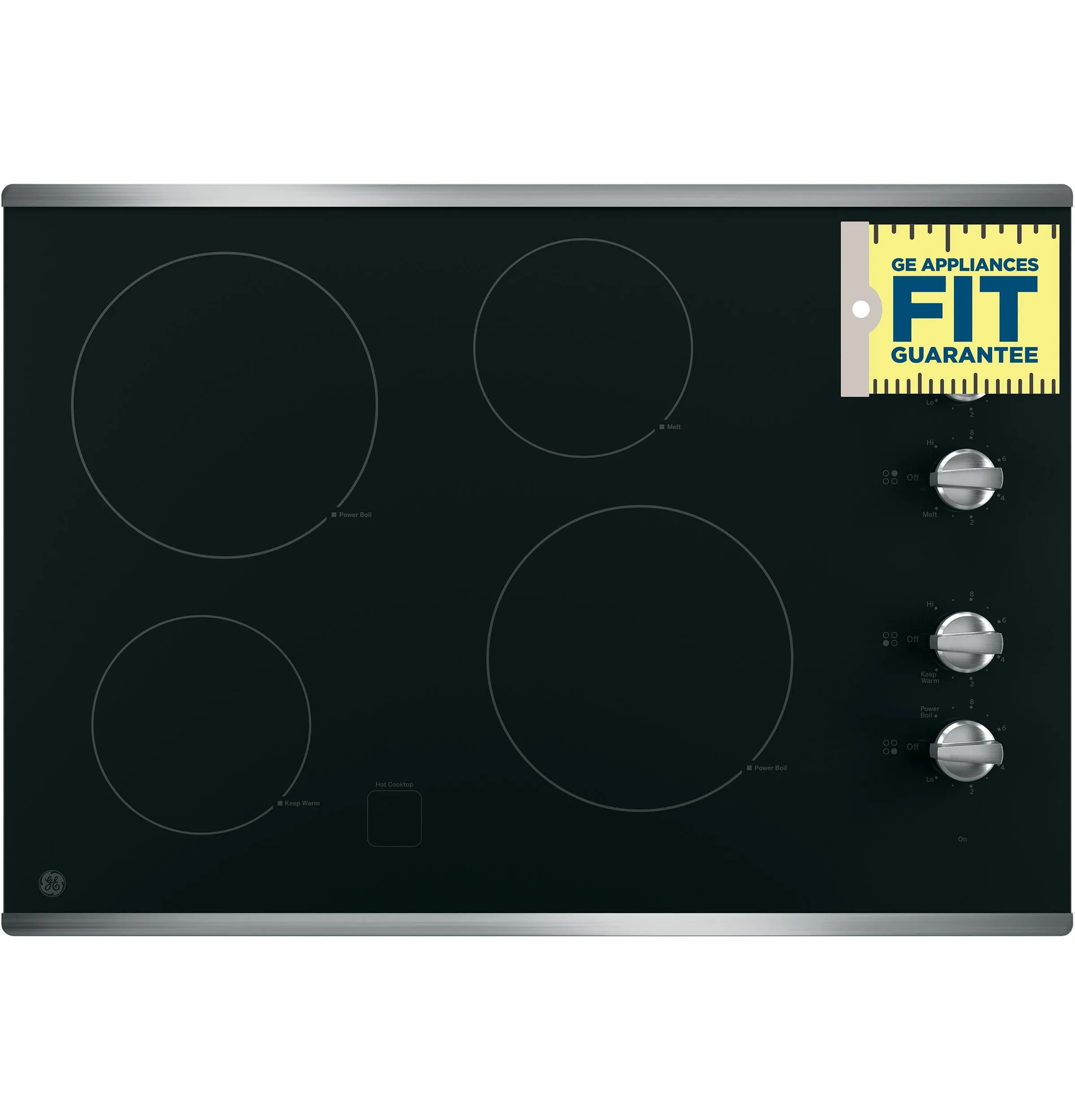 Ge Appliances JP3030SWSS Ge 30 Built-In Knob Control Electric Cooktop