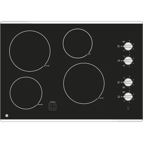 Ge Appliances JP3030SWSS Ge 30 Built-In Knob Control Electric Cooktop