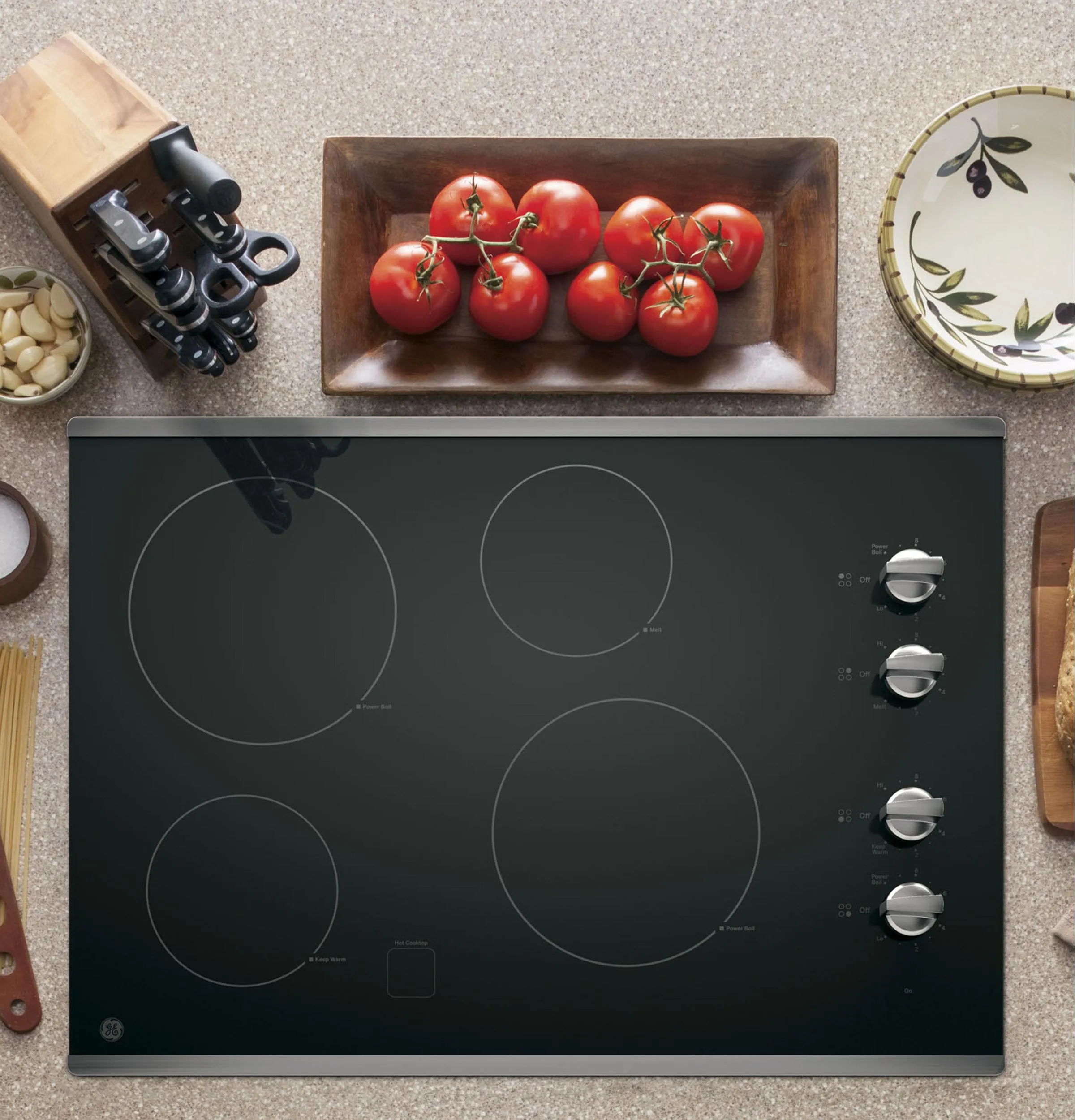 Ge Appliances JP3030SWSS Ge 30 Built-In Knob Control Electric Cooktop