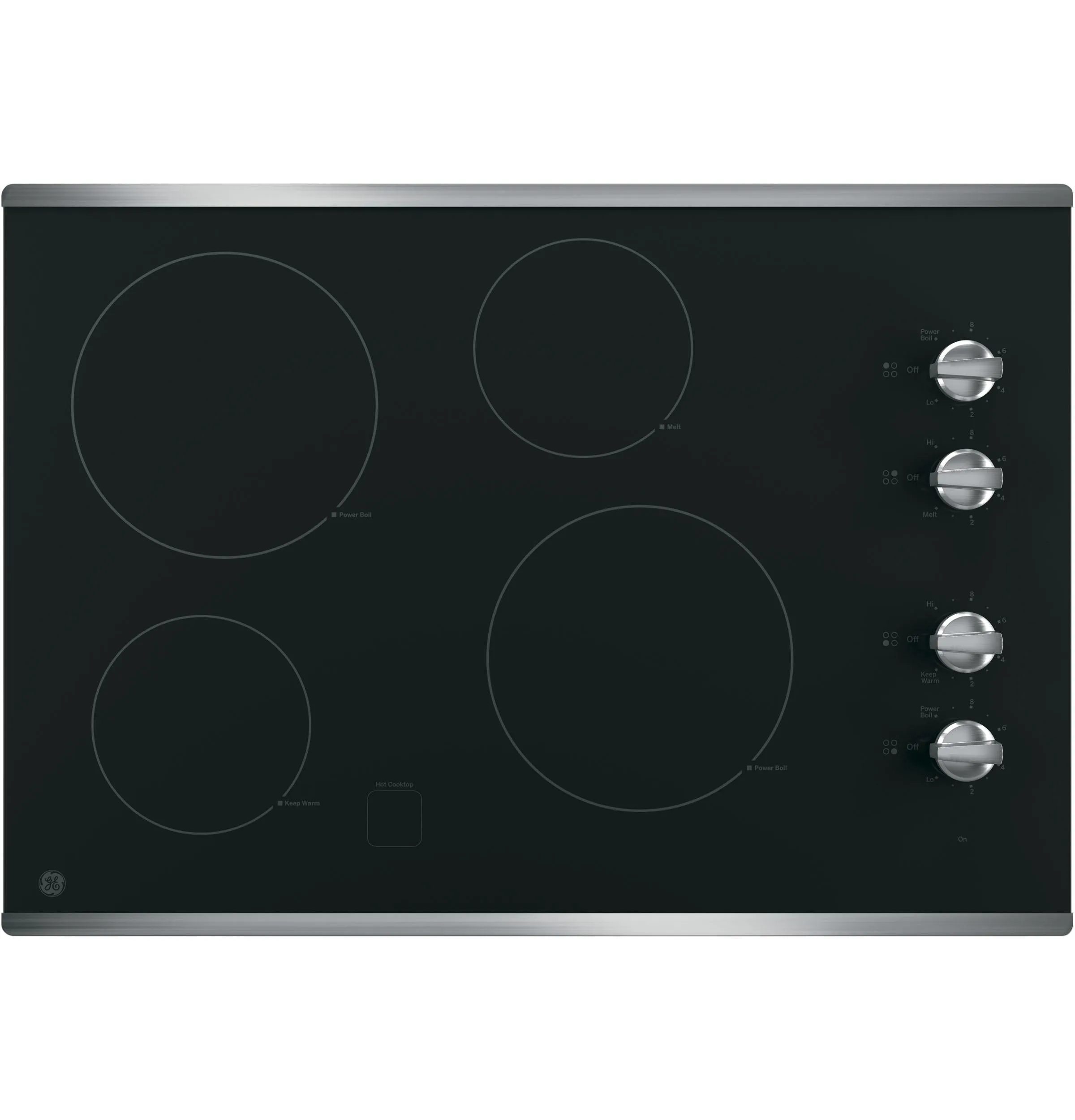 Ge Appliances JP3030SWSS Ge 30 Built-In Knob Control Electric Cooktop