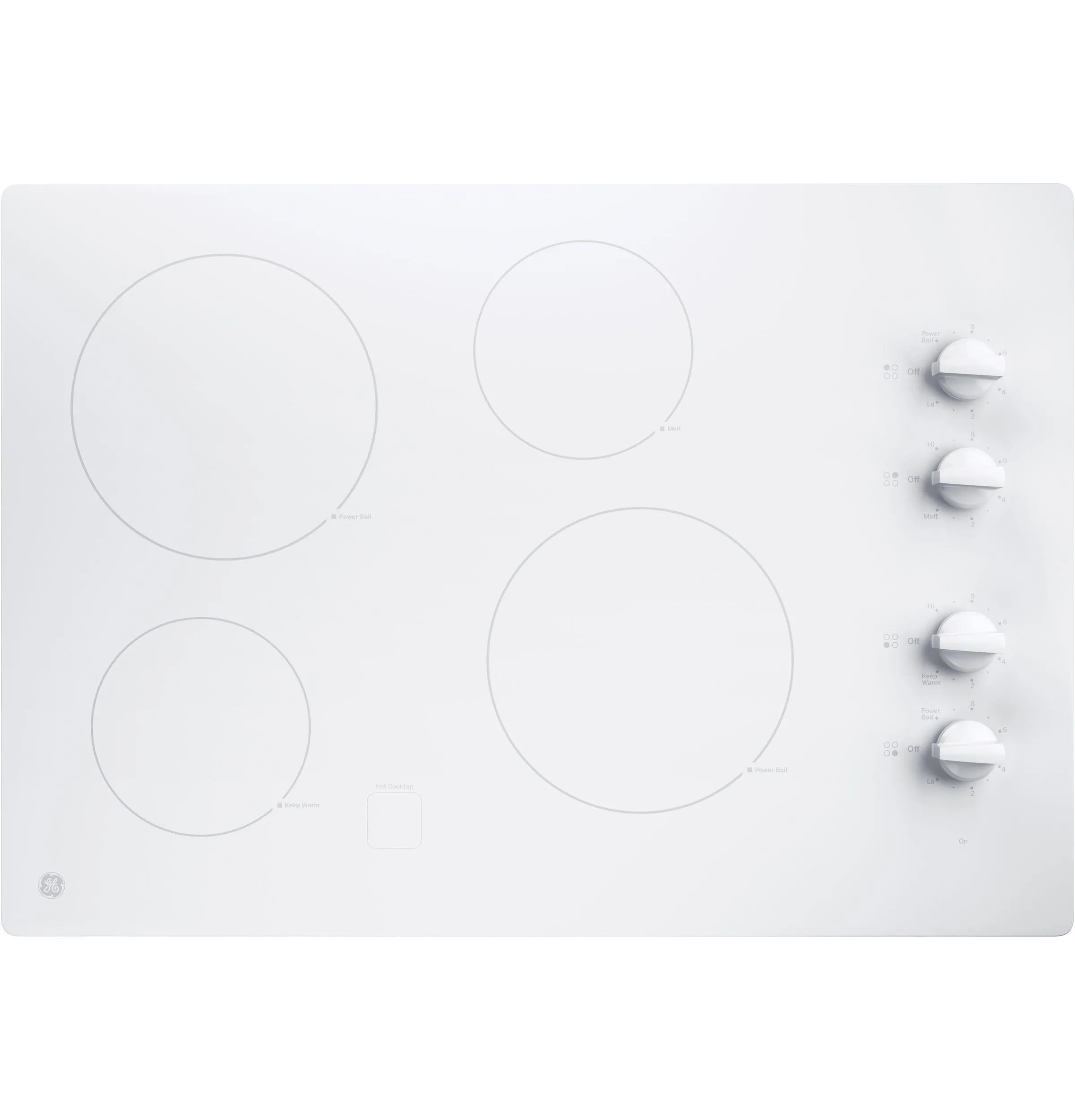 Ge Appliances JP3030TWWW Ge 30 Built-In Knob Control Electric Cooktop