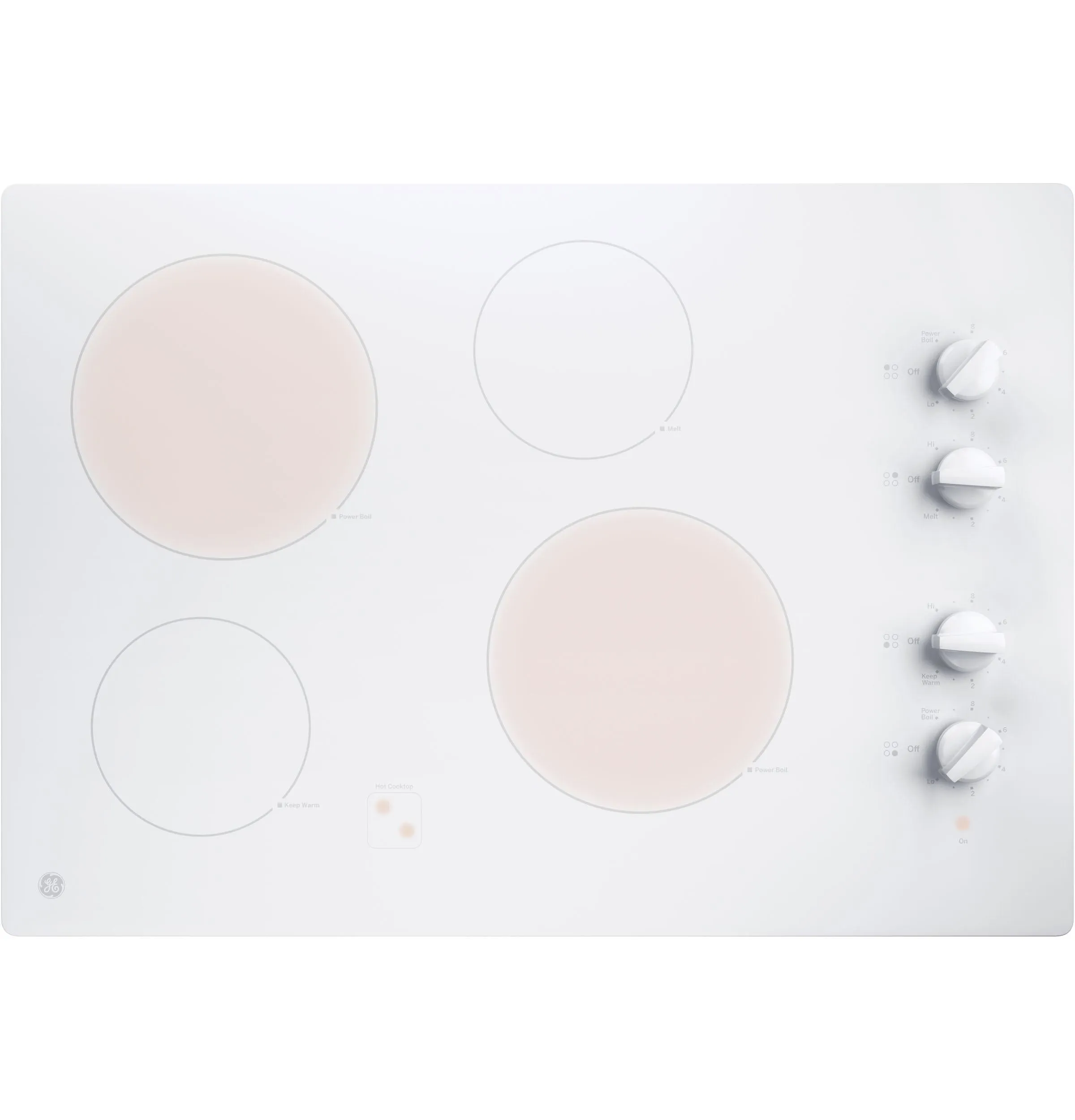 Ge Appliances JP3030TWWW Ge 30 Built-In Knob Control Electric Cooktop