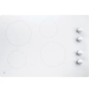 Ge Appliances JP3030TWWW Ge 30 Built-In Knob Control Electric Cooktop